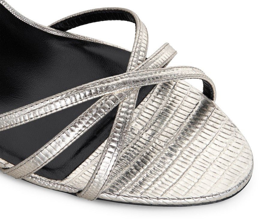 Celine Celine Soir in Lizard Stamped Metalized Calfskin Size US 5 / IT 35 - 4 Thumbnail