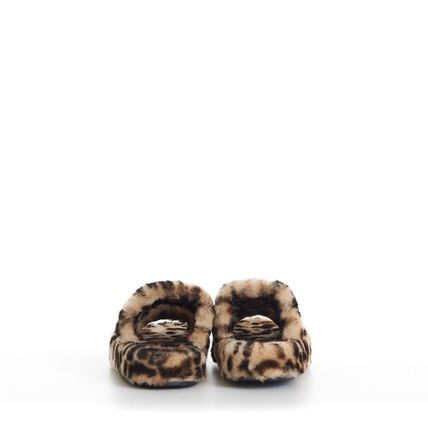 Celine Triomphe Fur Slides in Shearling Leopard Size US 7 / IT 37 - 4 Thumbnail