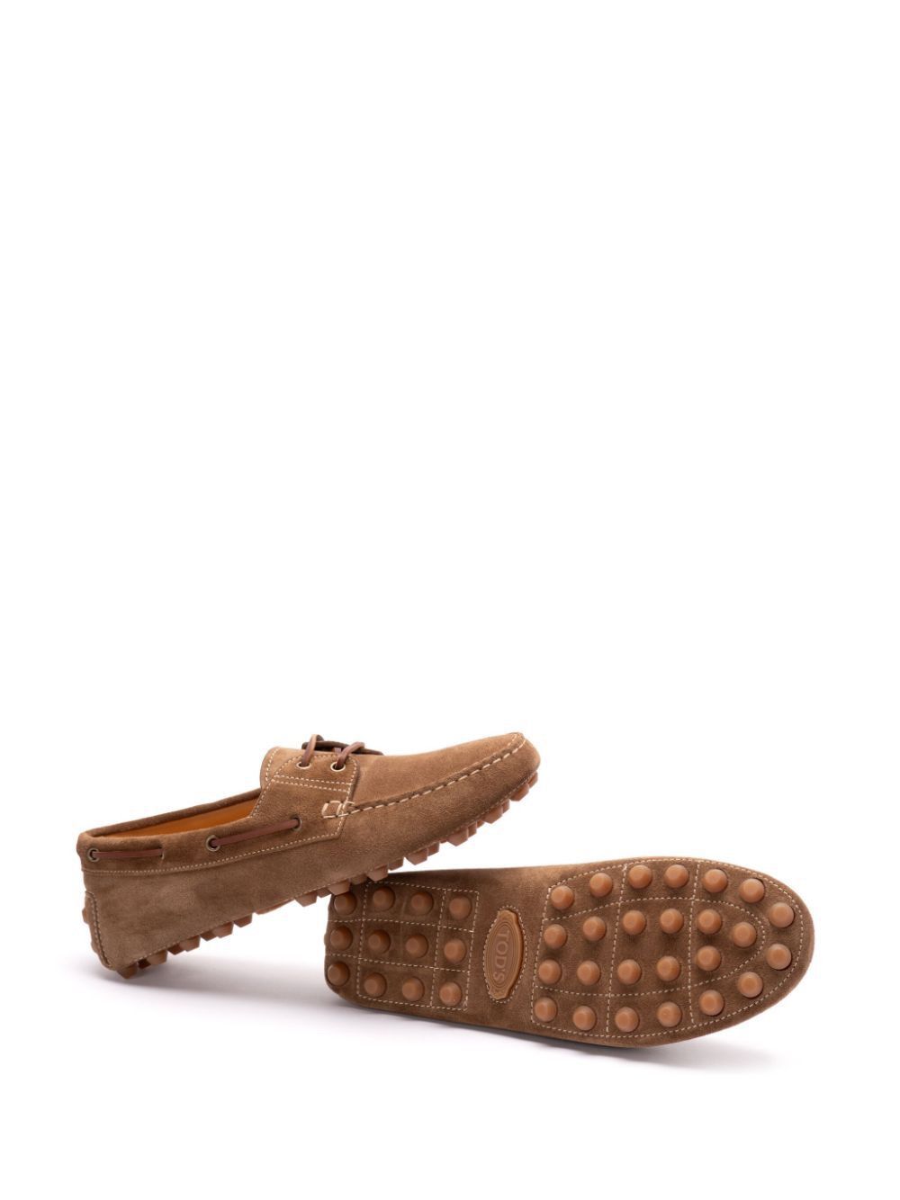 Tod's SUEDE GOMMINO BUBBLE LACE-UP BOAT LOAFERS Size US 11 / EU 44 - 5 Thumbnail