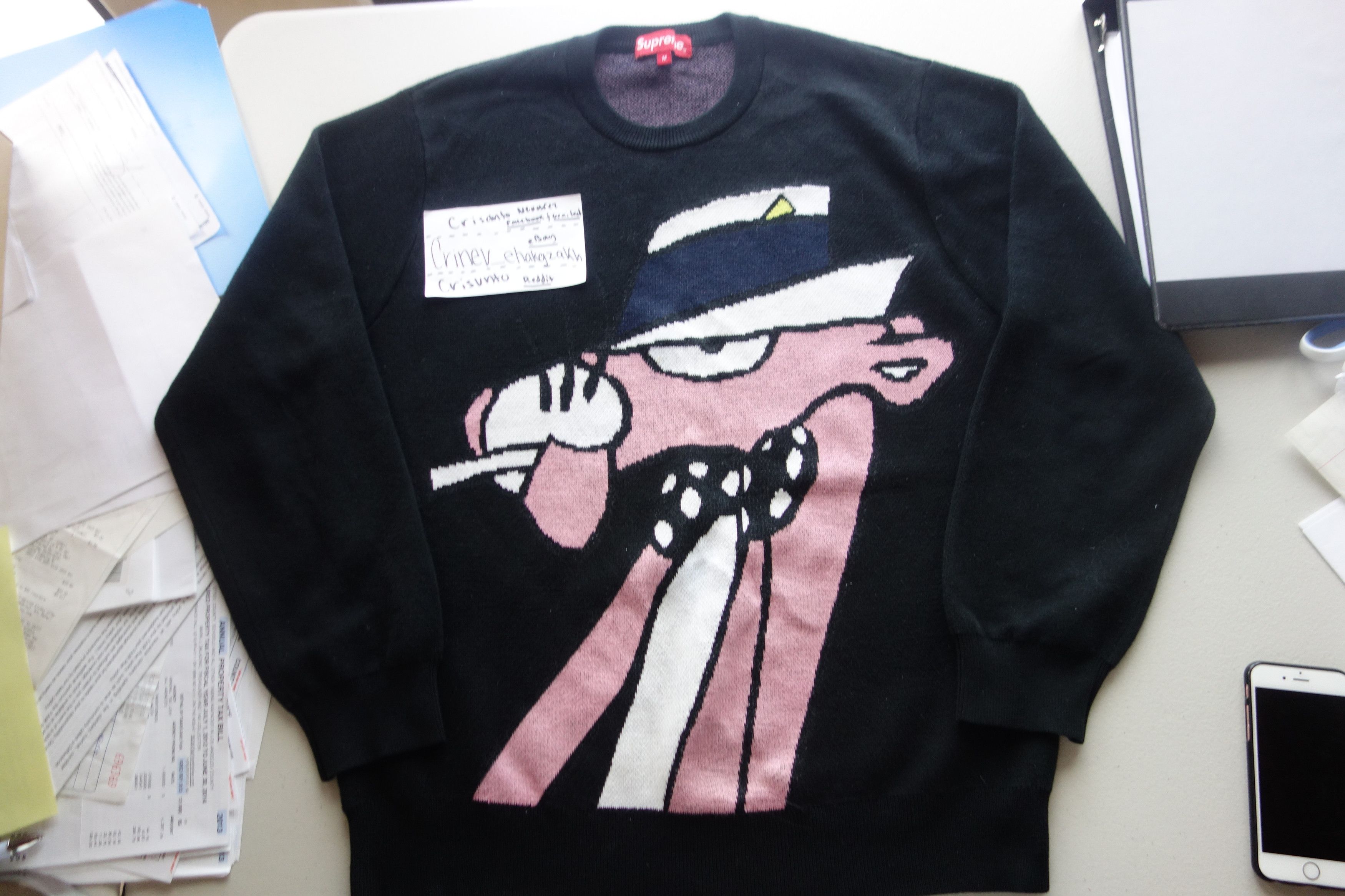 Supreme pink hotsell panther sweater