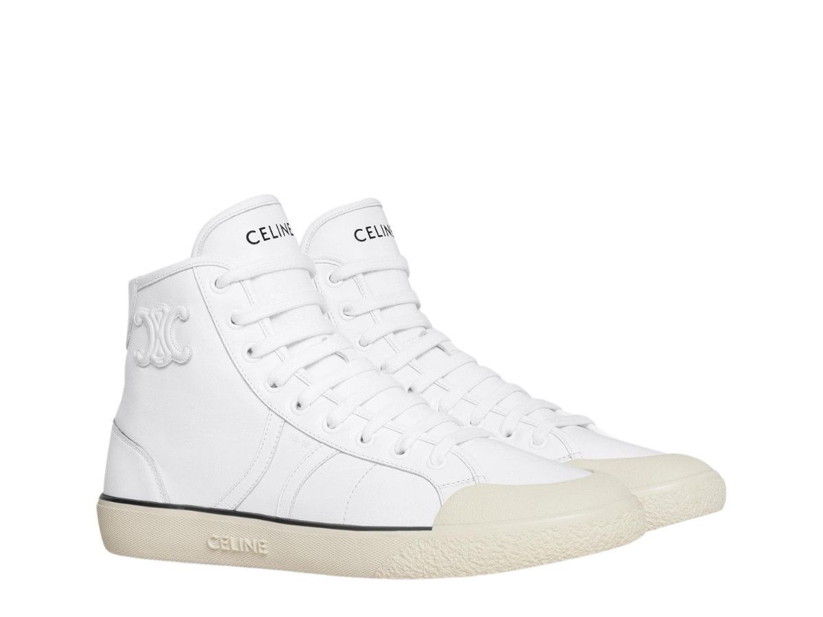 Celine AS-02 Mid Low Lace-Up Alan Sneakers with Triomphe Patch in Calfskin Size US 6 / IT 36 - 2 Thumbnail