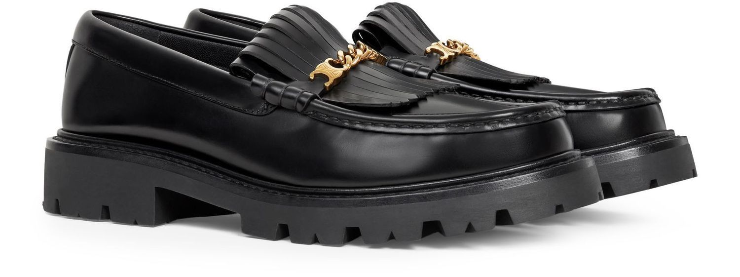 Celine Margaret Chunky Loafers with Fringes and Triomphe chain Size US 11 / IT 41 - 2 Thumbnail