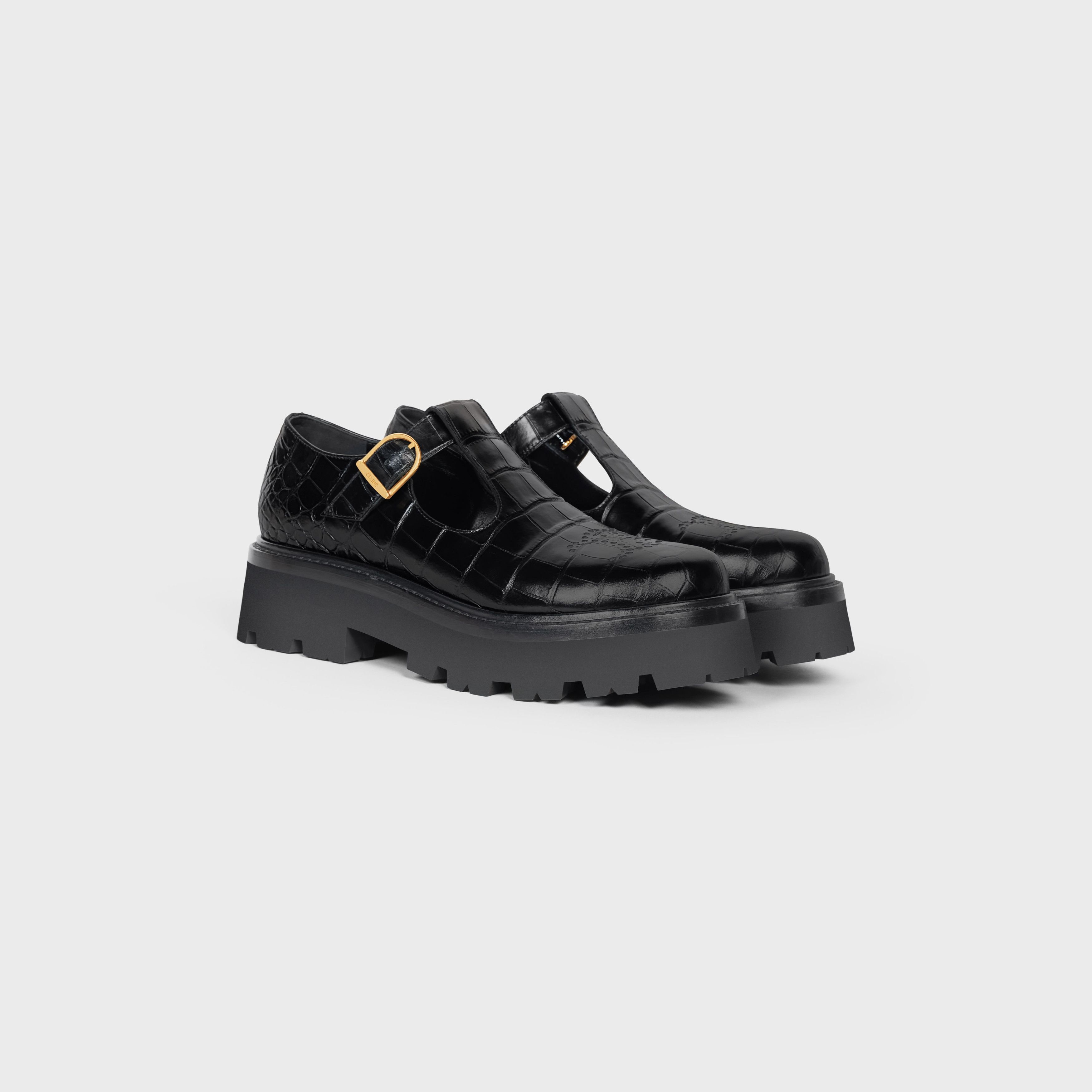 Celine Celine Bulky Triomphe Perforated Babies in Crocodile Stamped Calfskin Size US 7 / IT 37 - 2 Thumbnail
