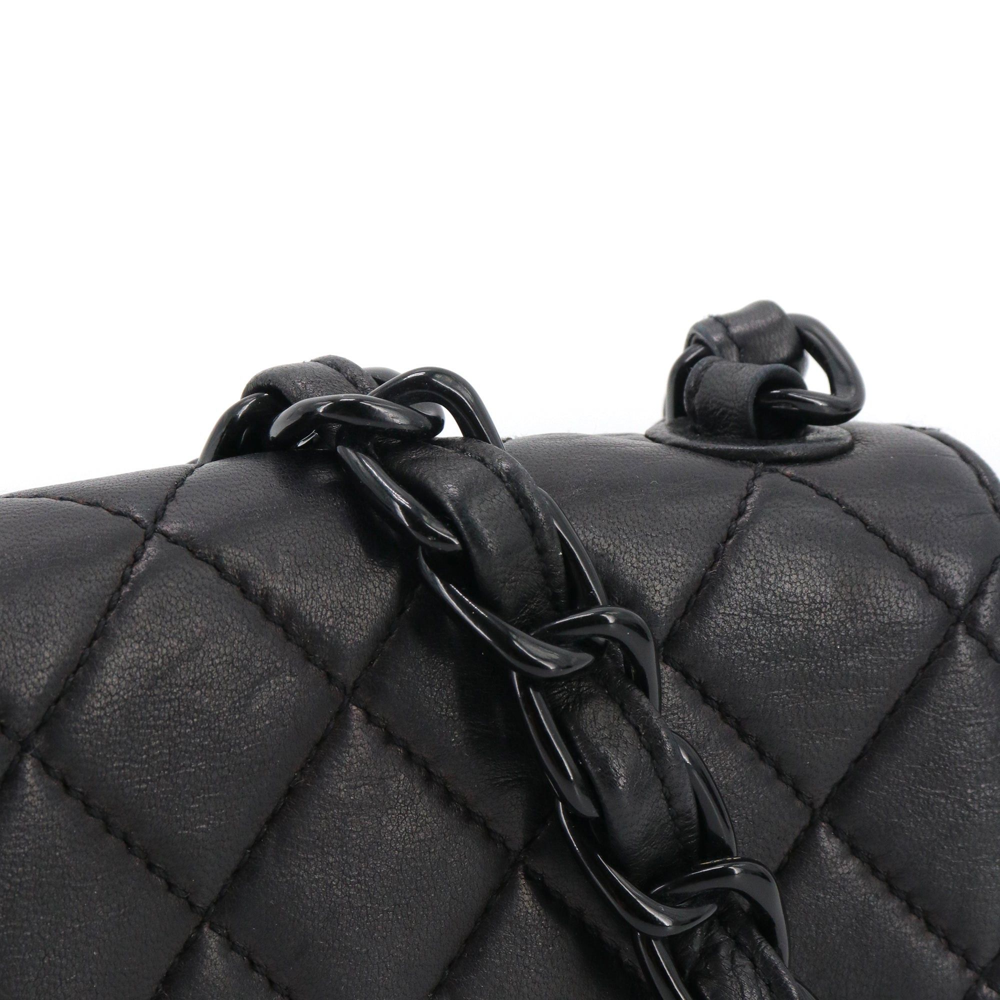 Chanel CHANEL - Chanel Timeless Mini Square so black shoulder bag in black leather Size ONE SIZE - 8 Thumbnail