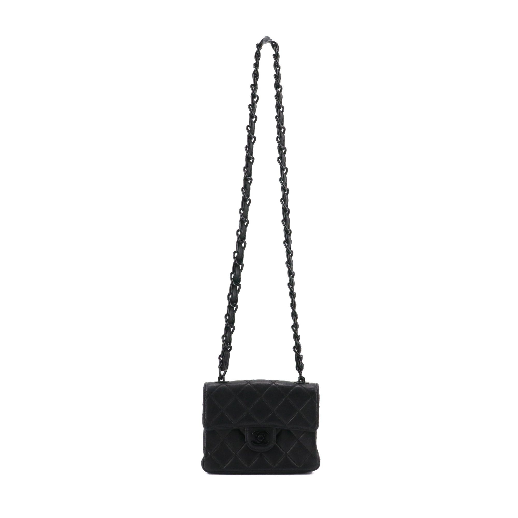 Chanel CHANEL - Chanel Timeless Mini Square so black shoulder bag in black leather Size ONE SIZE - 5 Thumbnail
