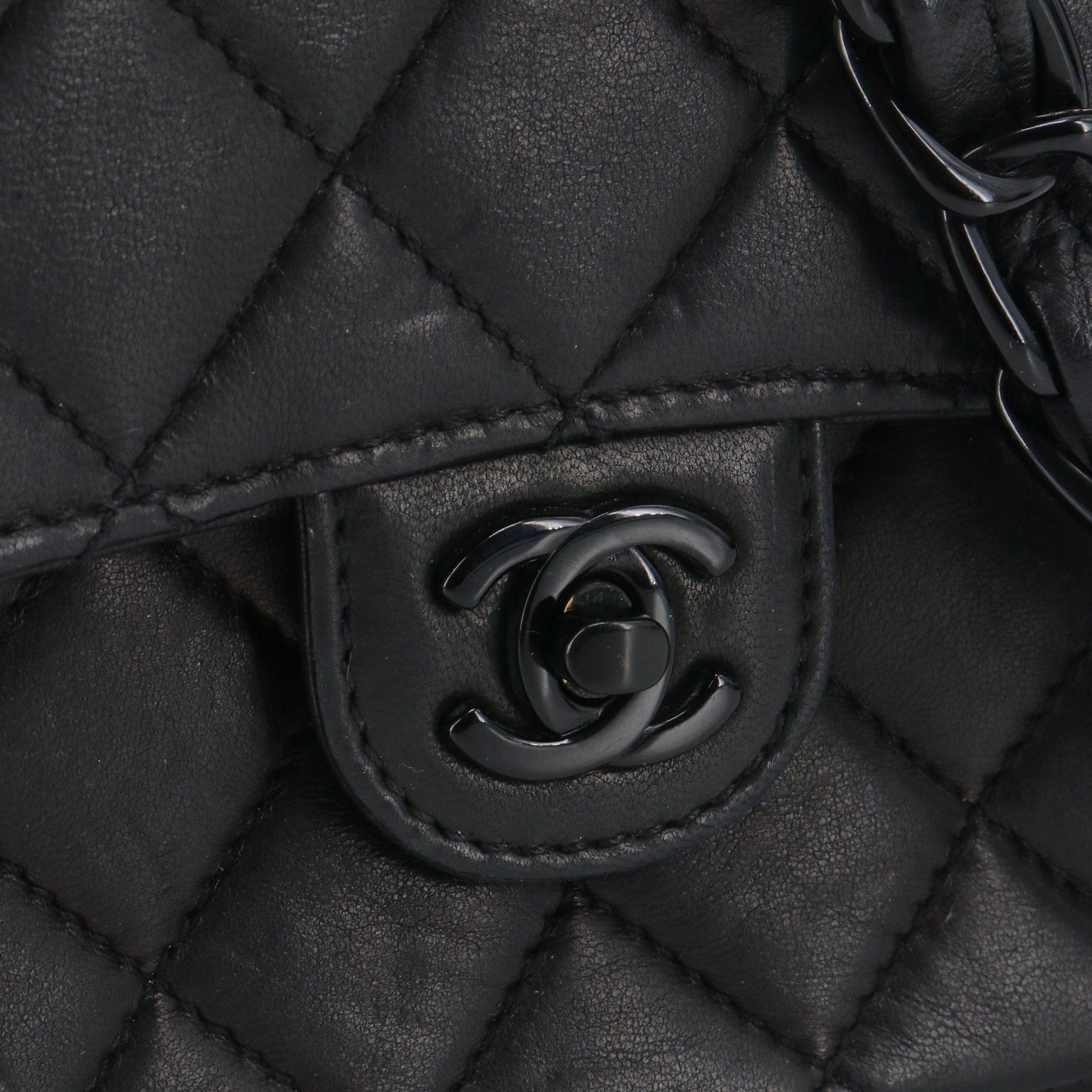 Chanel CHANEL - Chanel Timeless Mini Square so black shoulder bag in black leather Size ONE SIZE - 6 Thumbnail