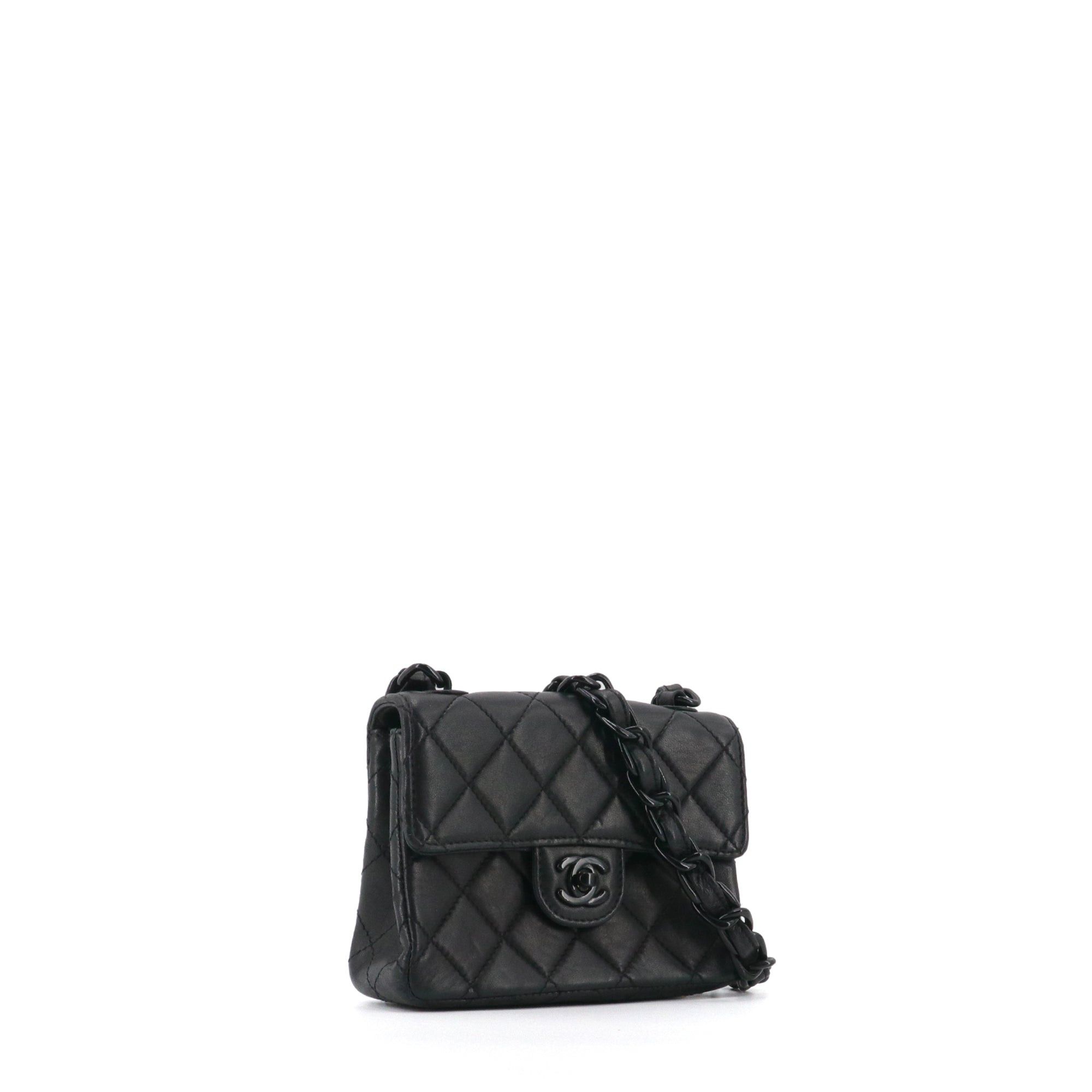 Chanel CHANEL - Chanel Timeless Mini Square so black shoulder bag in black leather Size ONE SIZE - 2 Thumbnail