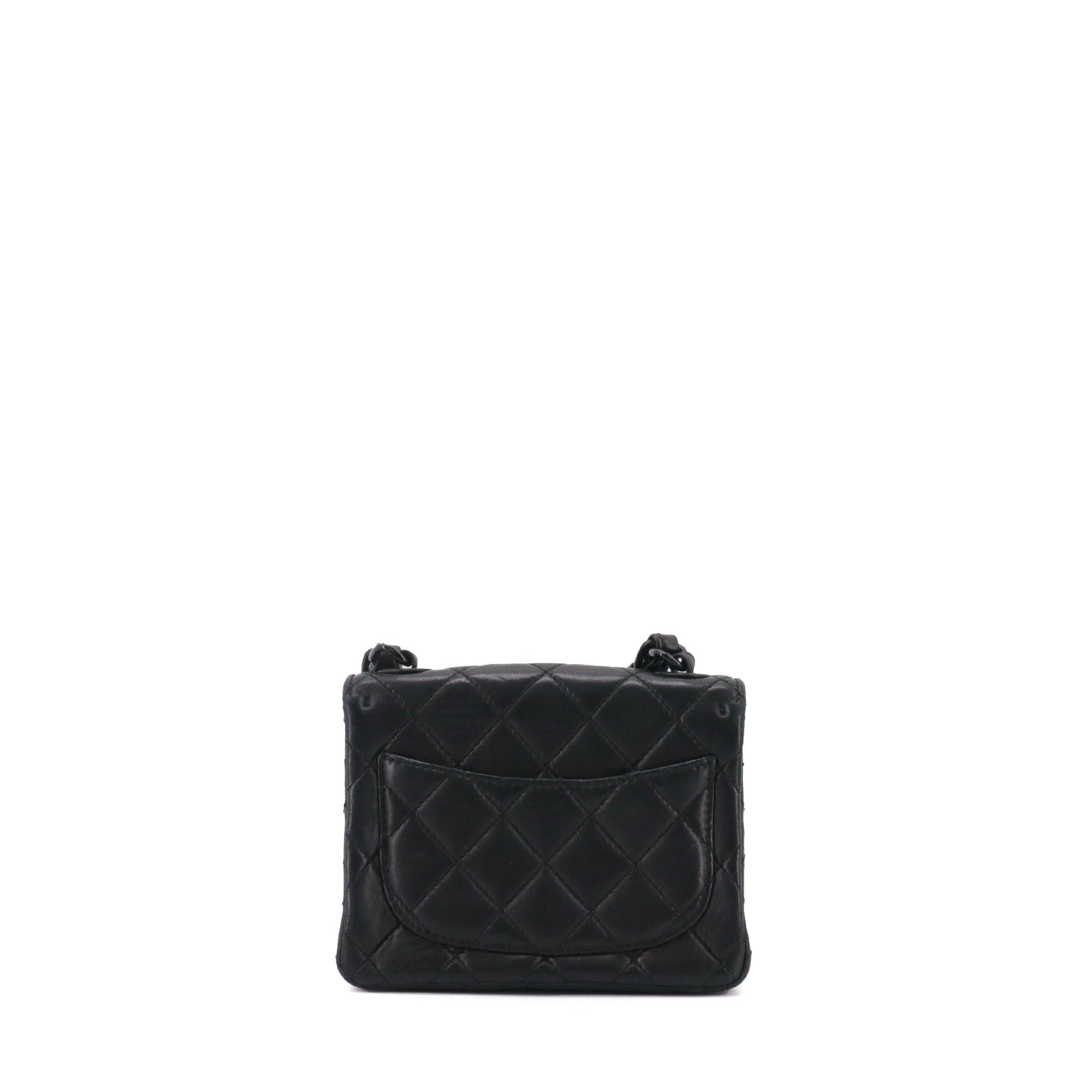 Chanel CHANEL - Chanel Timeless Mini Square so black shoulder bag in black leather Size ONE SIZE - 3 Thumbnail