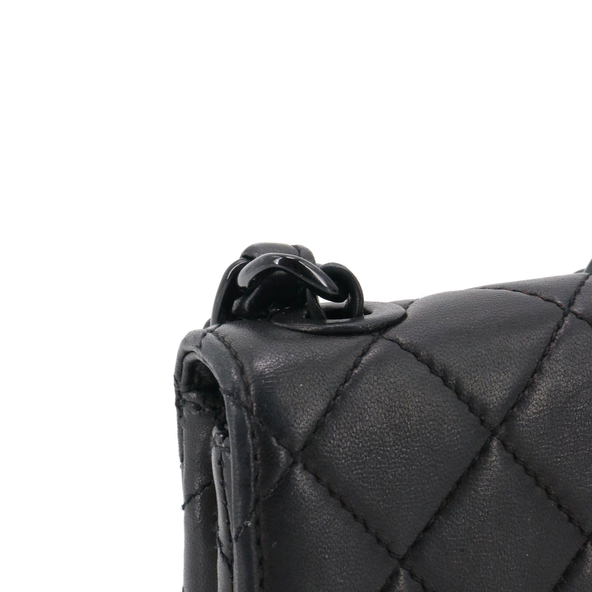 Chanel CHANEL - Chanel Timeless Mini Square so black shoulder bag in black leather Size ONE SIZE - 7 Thumbnail