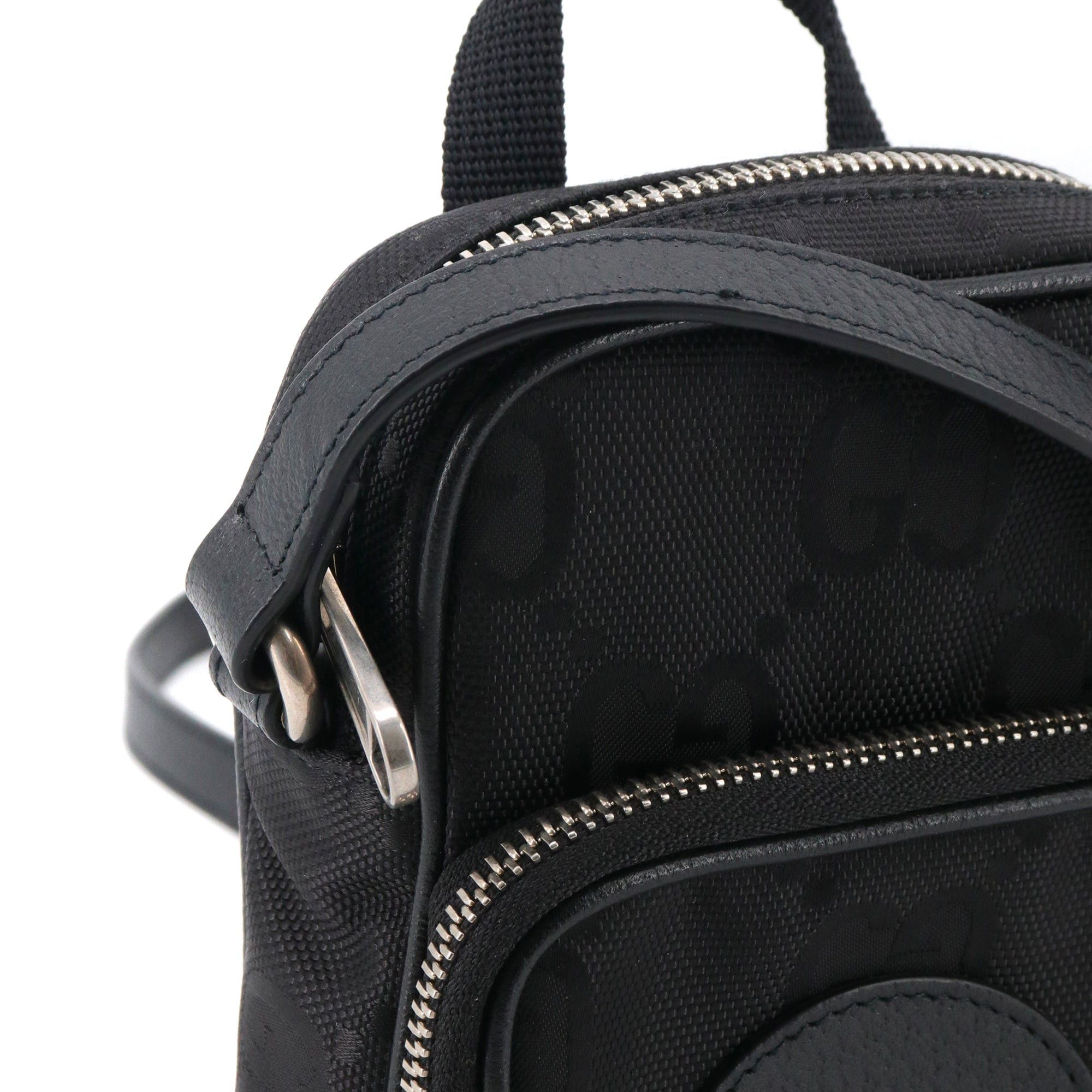 Gucci GUCCI - Off The Grid Mini Gucci shoulder bag in black monogram canvas leather Size ONE SIZE - 6 Thumbnail