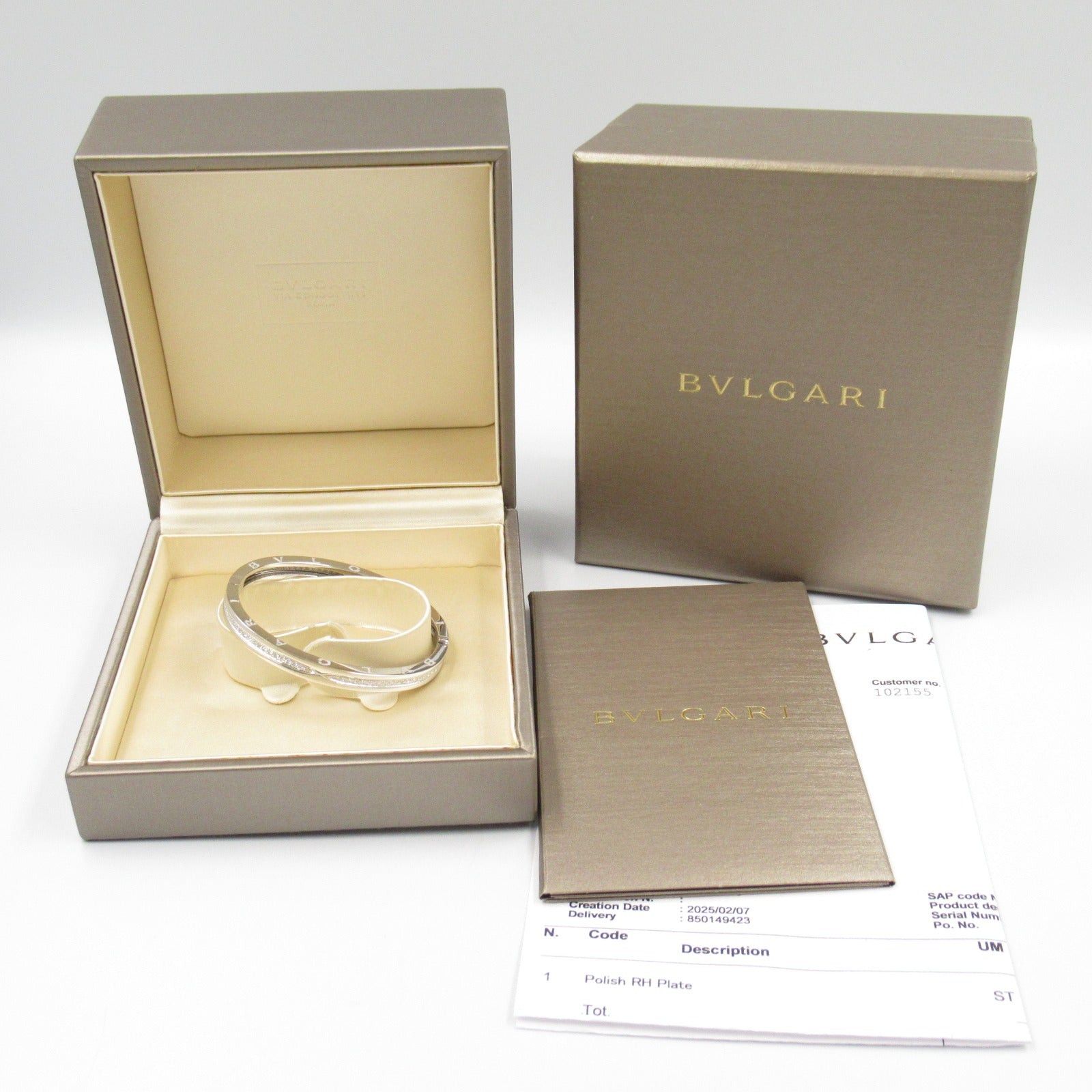 Bvlgari Bvlgari B Zero One Bracelet Diamond K18Wg (White Gold) Clear Size ONE SIZE - 8 Thumbnail