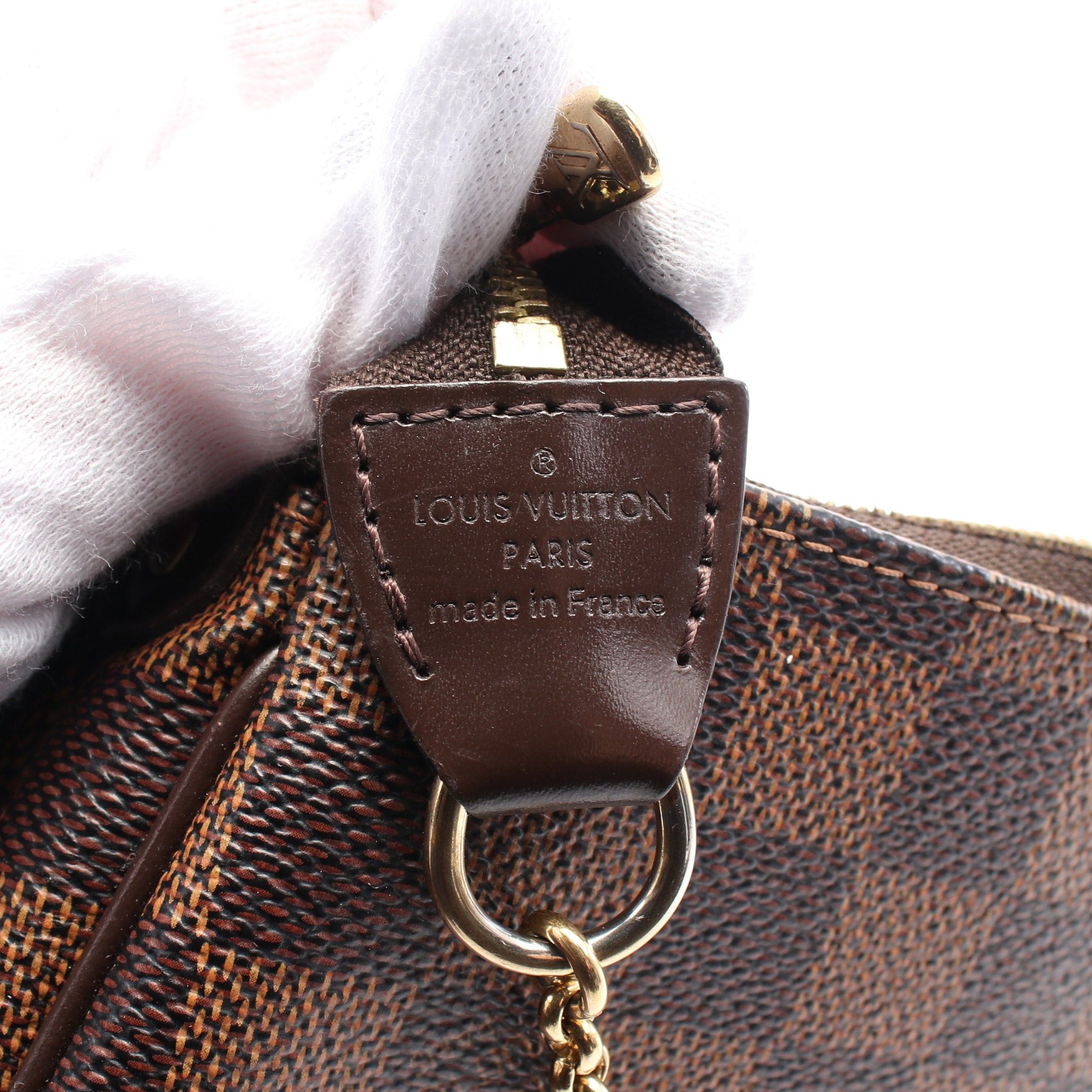 Louis Vuitton Louis Vuitton Eva Damier Ebene Chain Handbag Leather Brown Size ONE SIZE - 4 Thumbnail