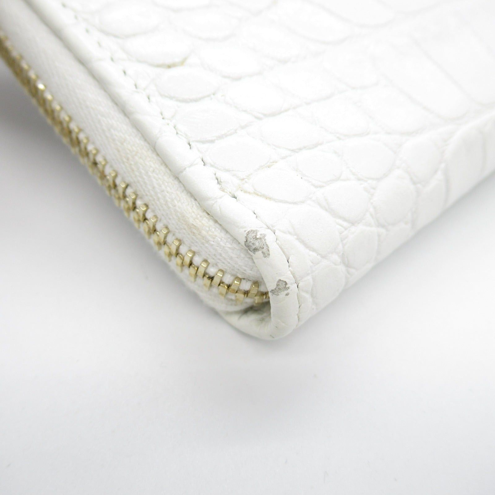 Chanel Chanel Gabriel De Round Long Wallet Zipper Leather White Gold Hardware Size ONE SIZE - 18 Thumbnail