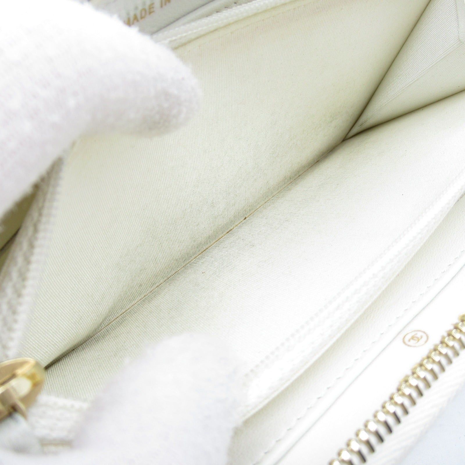 Chanel Chanel Gabriel De Round Long Wallet Zipper Leather White Gold Hardware Size ONE SIZE - 11 Thumbnail