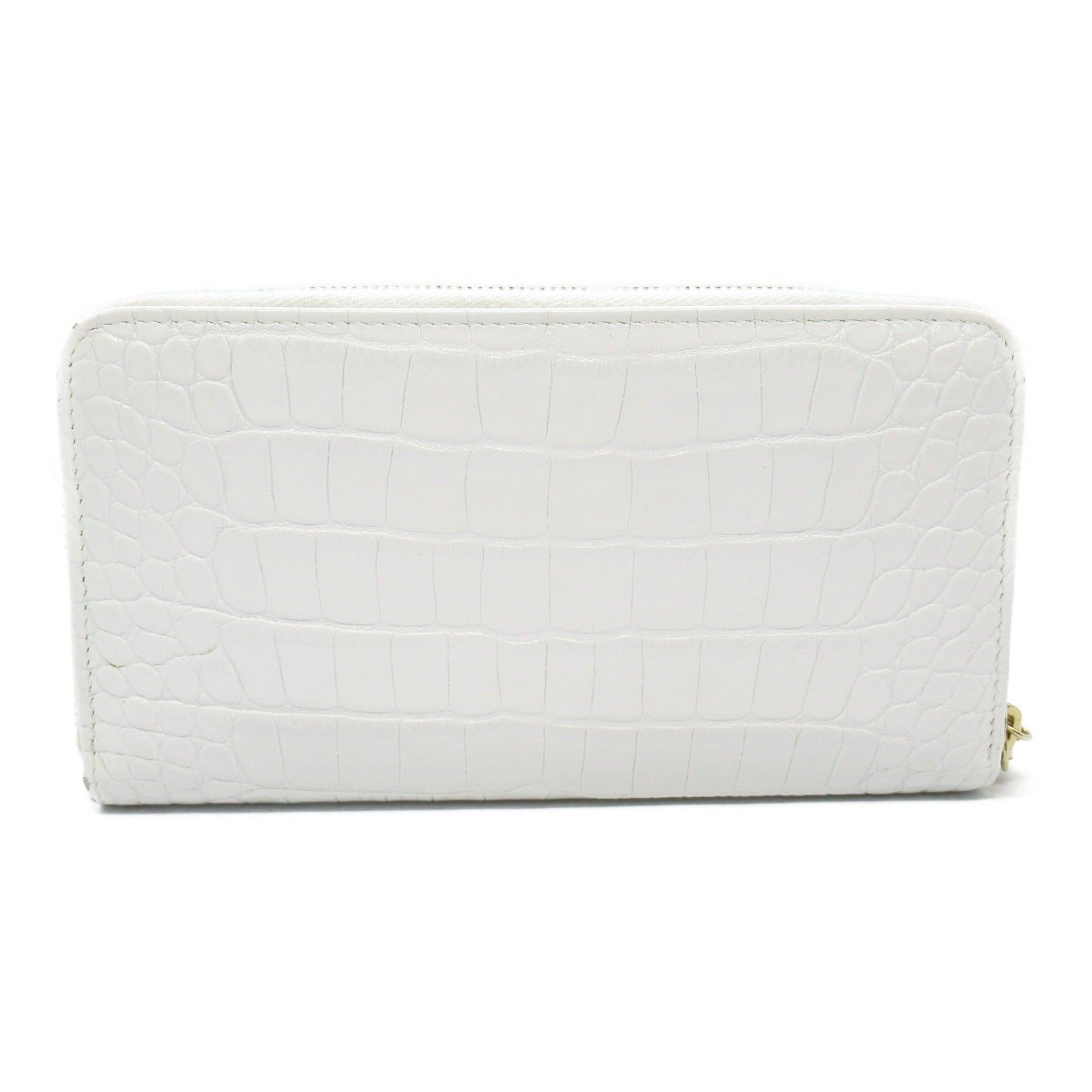 Chanel Chanel Gabriel De Round Long Wallet Zipper Leather White Gold Hardware Size ONE SIZE - 2 Thumbnail