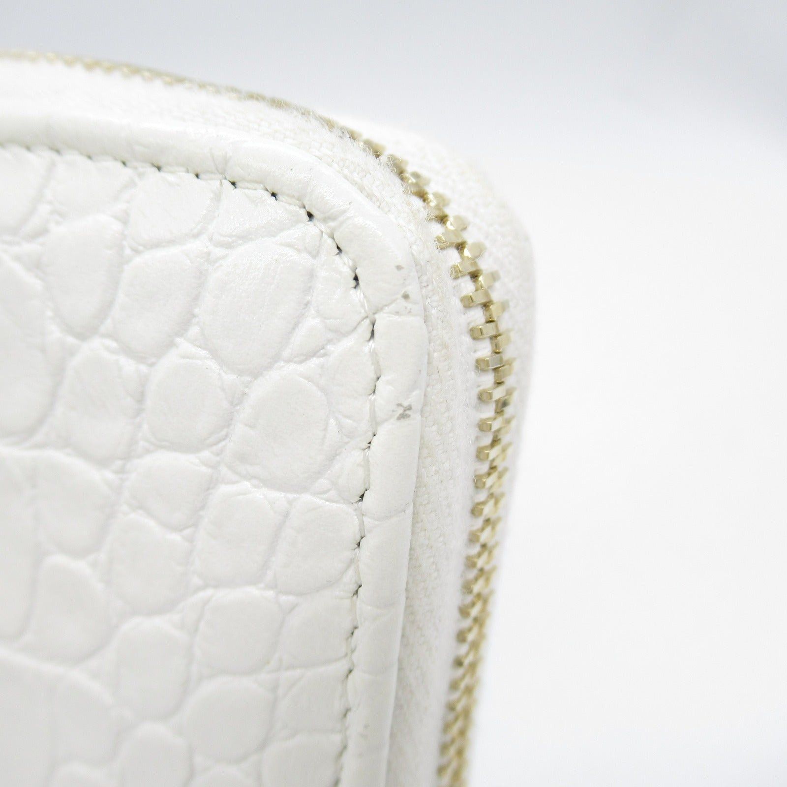 Chanel Chanel Gabriel De Round Long Wallet Zipper Leather White Gold Hardware Size ONE SIZE - 17 Thumbnail