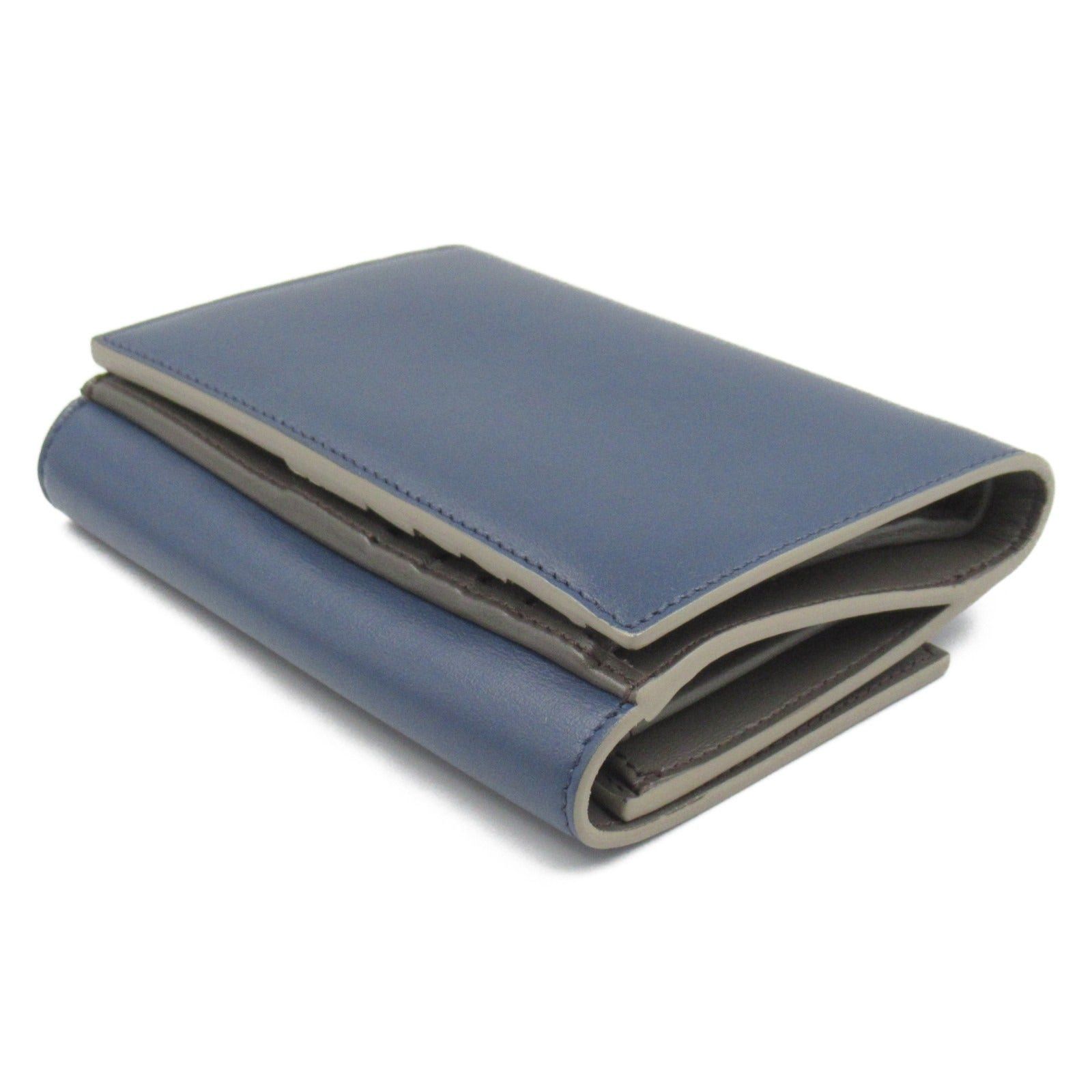 Fendi Fendi Peekaboo Double Hook Wallet Leather Navy Size ONE SIZE - 4 Thumbnail