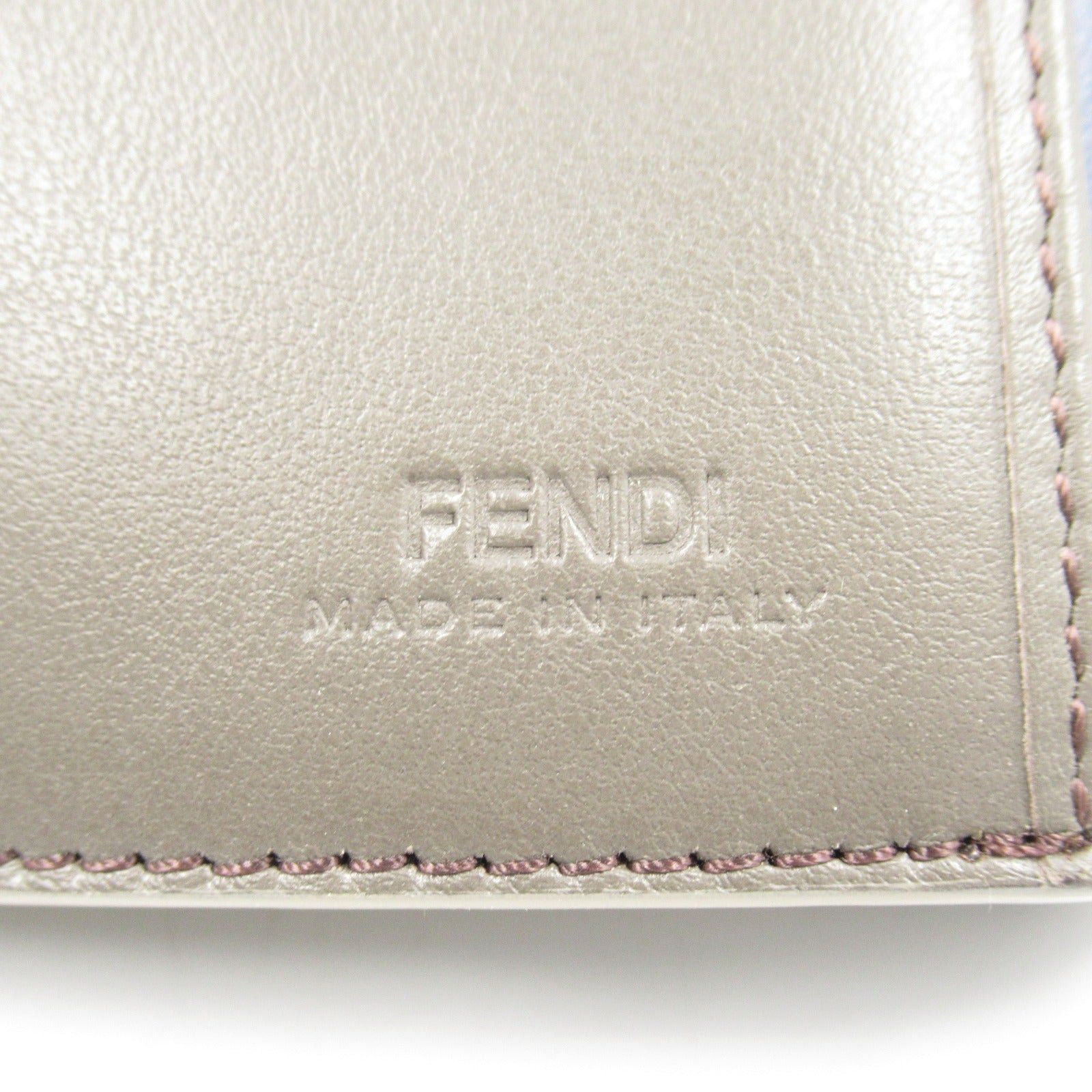 Fendi Fendi Peekaboo Double Hook Wallet Leather Navy Size ONE SIZE - 7 Thumbnail