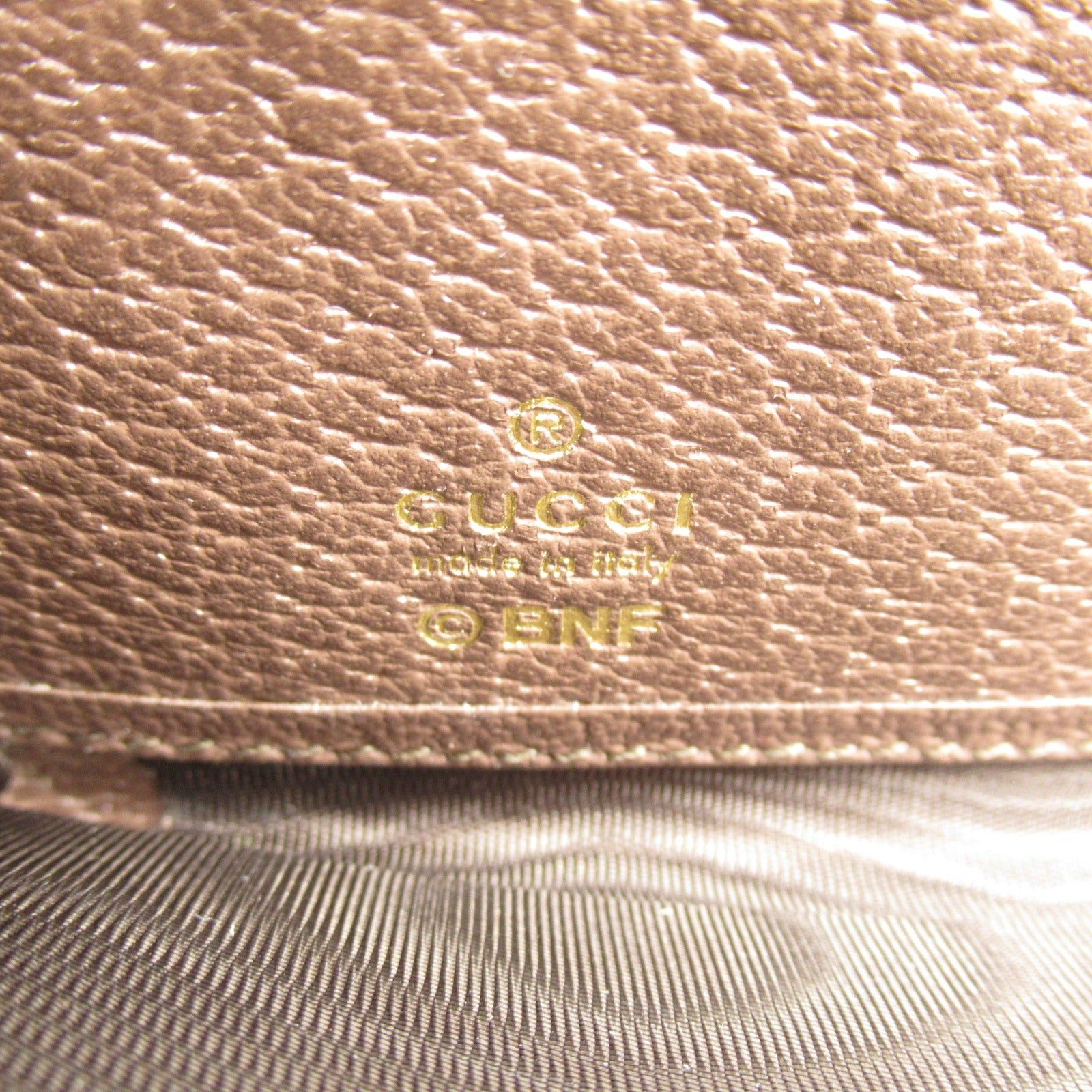 Gucci Round Long Wallet Banana Zipper Coated Canvas Beige Yellow
