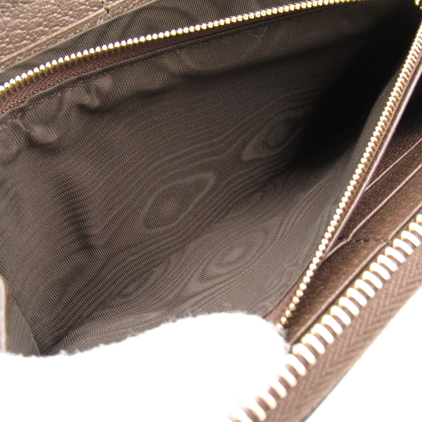 Gucci Round Long Wallet Banana Zipper Coated Canvas Beige Yellow