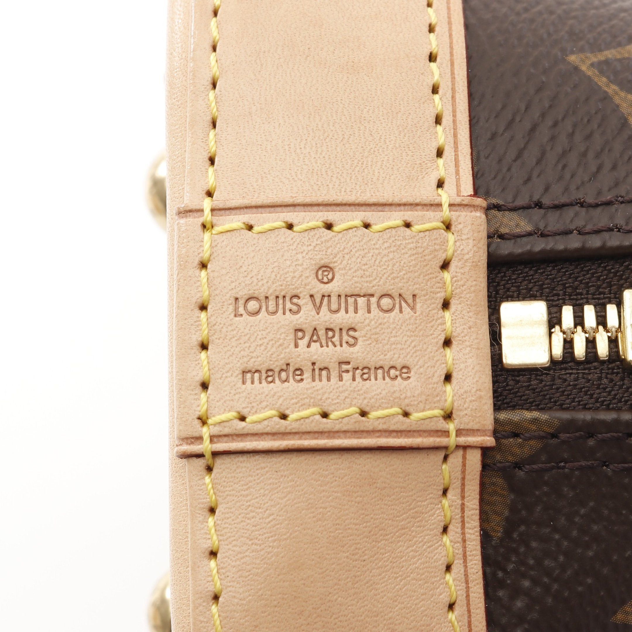 Louis Vuitton Louis Vuitton Alma Bb Monogram Handbag Leather Brown Size ONE SIZE - 4 Thumbnail