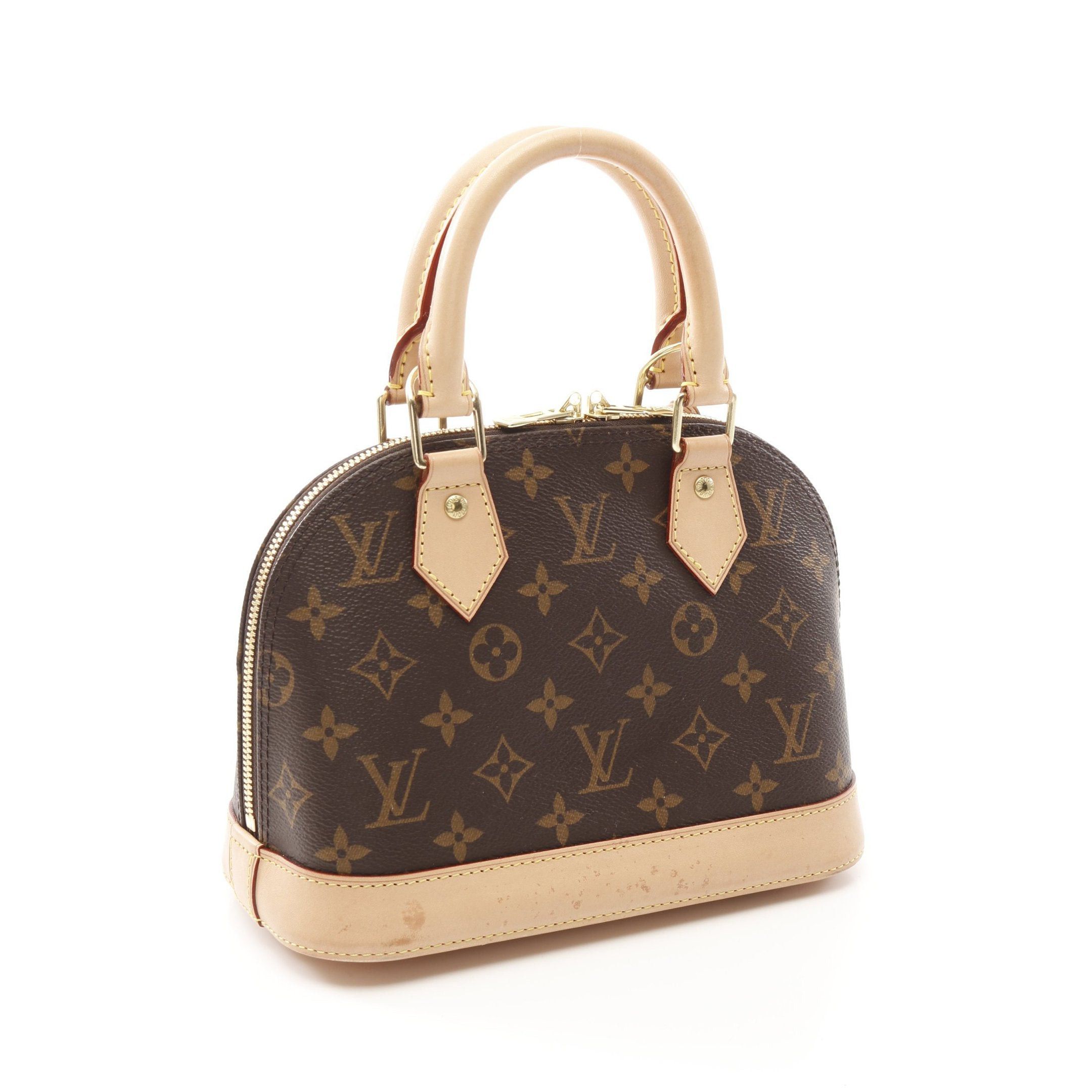 Louis Vuitton Louis Vuitton Alma Bb Monogram Handbag Leather Brown Size ONE SIZE - 2 Thumbnail