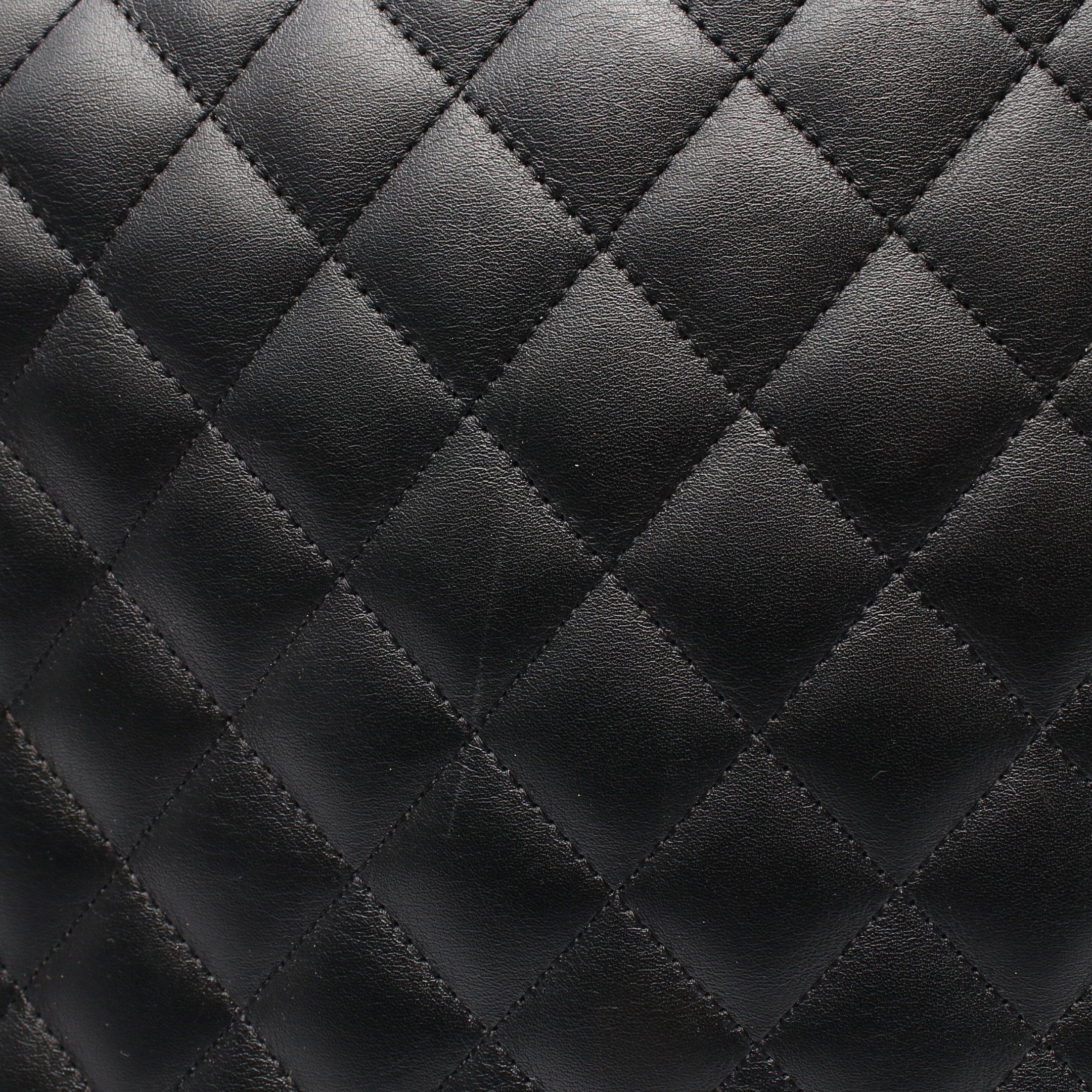 Chanel Chanel Cambon Line Boston Bag Handbag Leather Black Gray Silver Hardware Size ONE SIZE - 10 Thumbnail