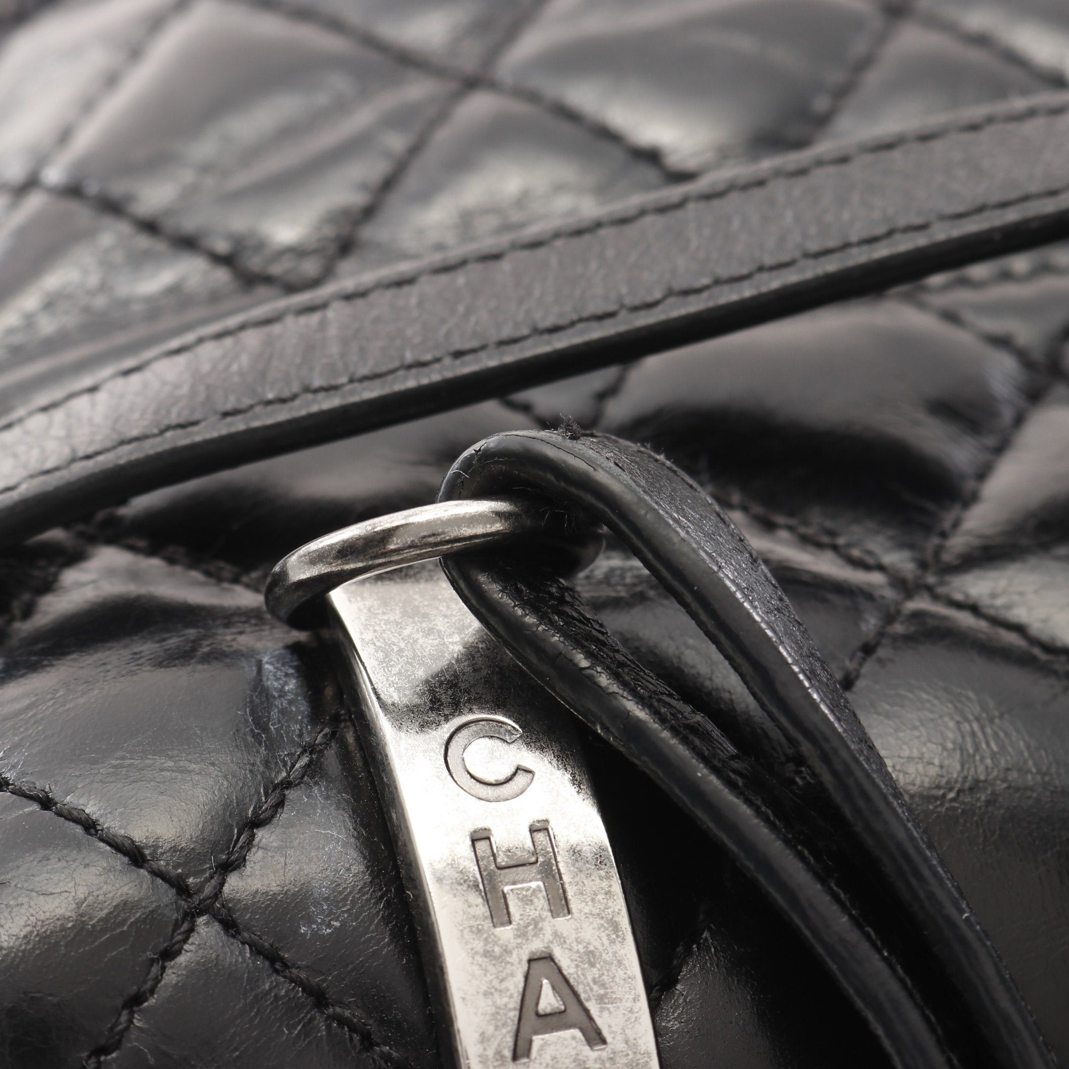 Chanel Chanel Matelasse Backpack Rucksack Aged Calfskin Black Antique Silver Hardware Size ONE SIZE - 12 Thumbnail