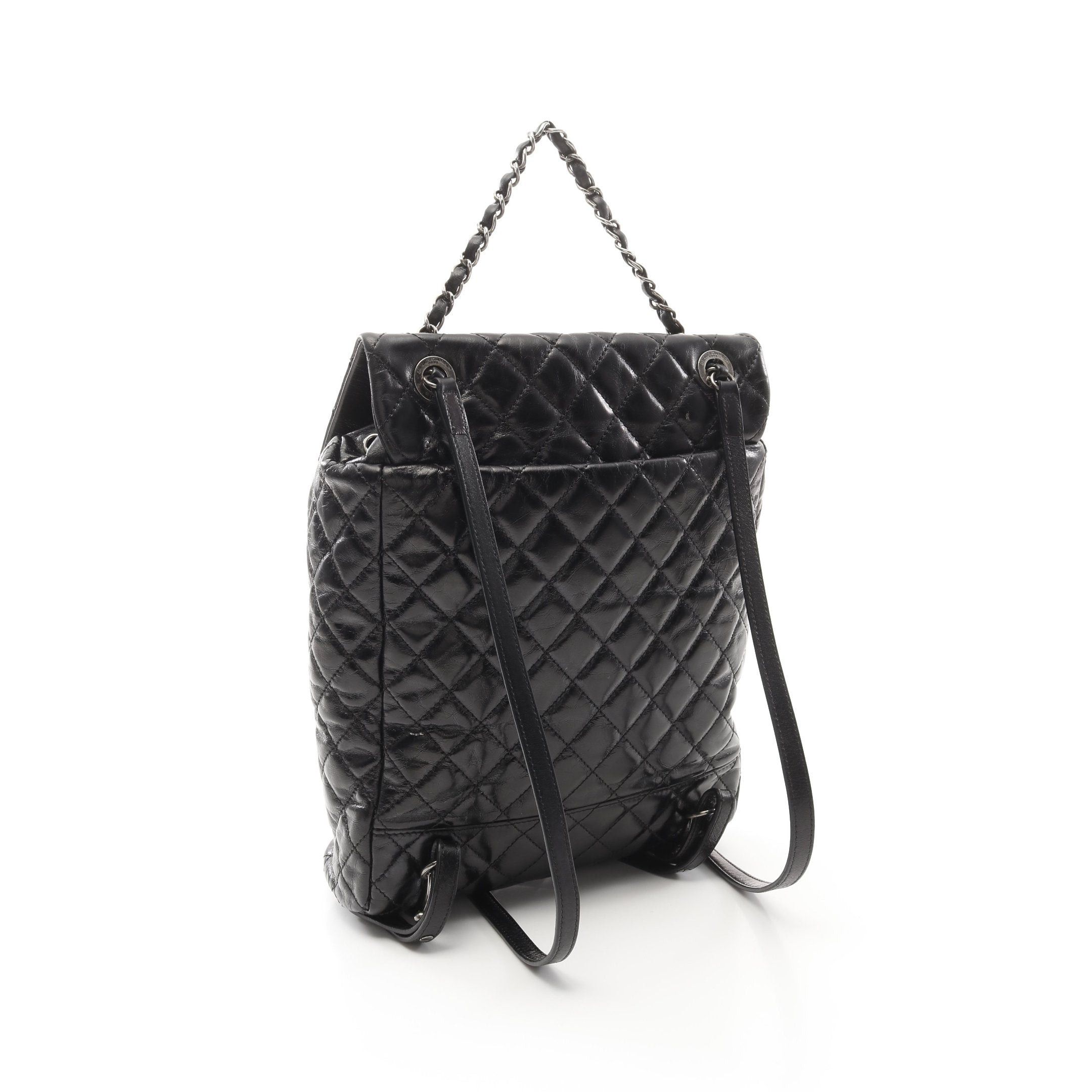 Chanel Chanel Matelasse Backpack Rucksack Aged Calfskin Black Antique Silver Hardware Size ONE SIZE - 2 Thumbnail
