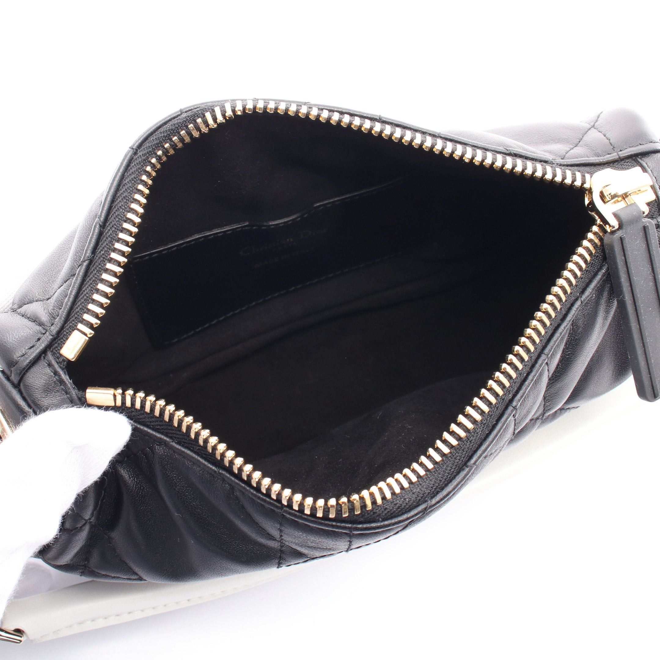 Dior Dior Vibe Small Hobo Canage Chain Shoulder Bag Leather Black White Size ONE SIZE - 3 Thumbnail
