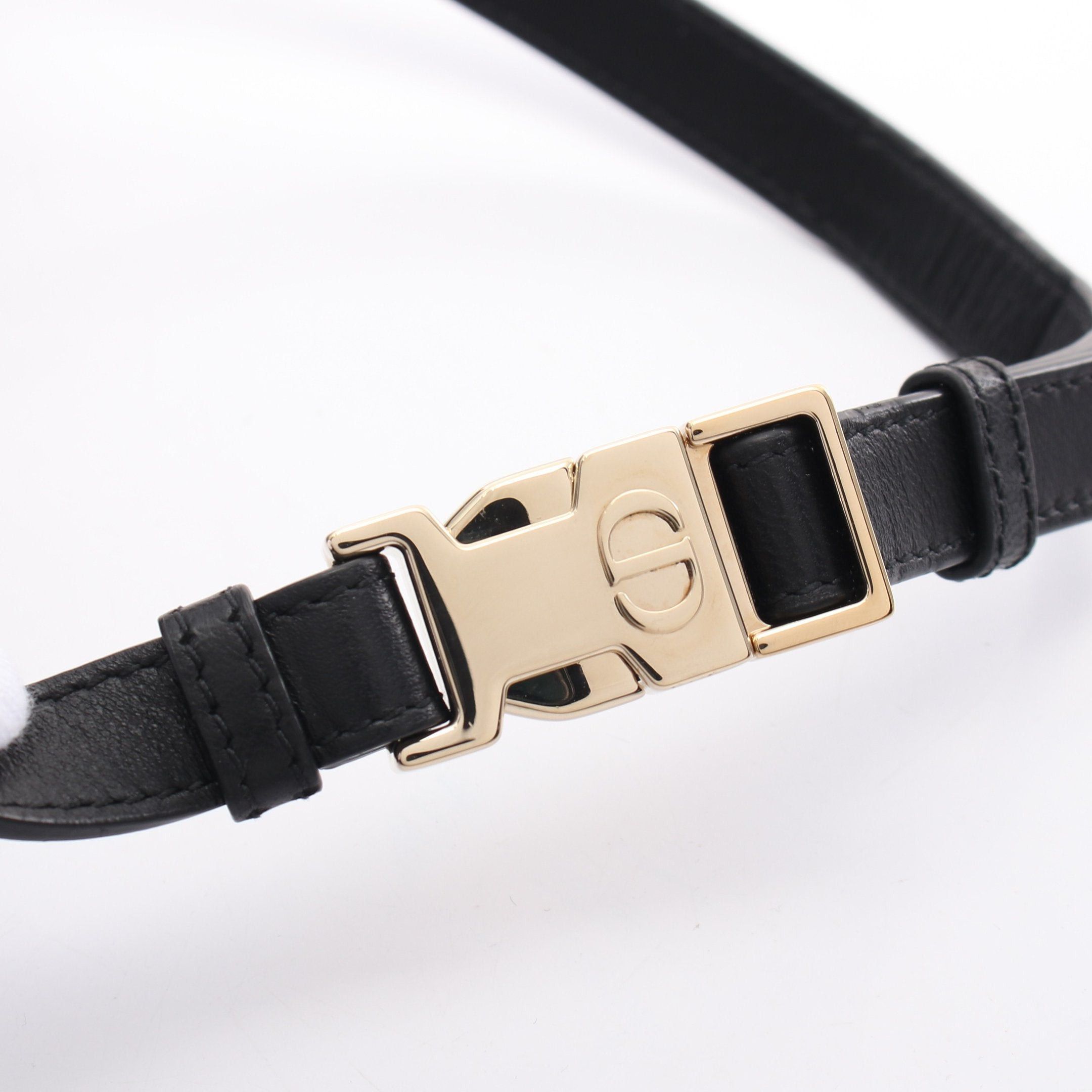 Dior Dior Vibe Small Hobo Canage Chain Shoulder Bag Leather Black White Size ONE SIZE - 10 Thumbnail