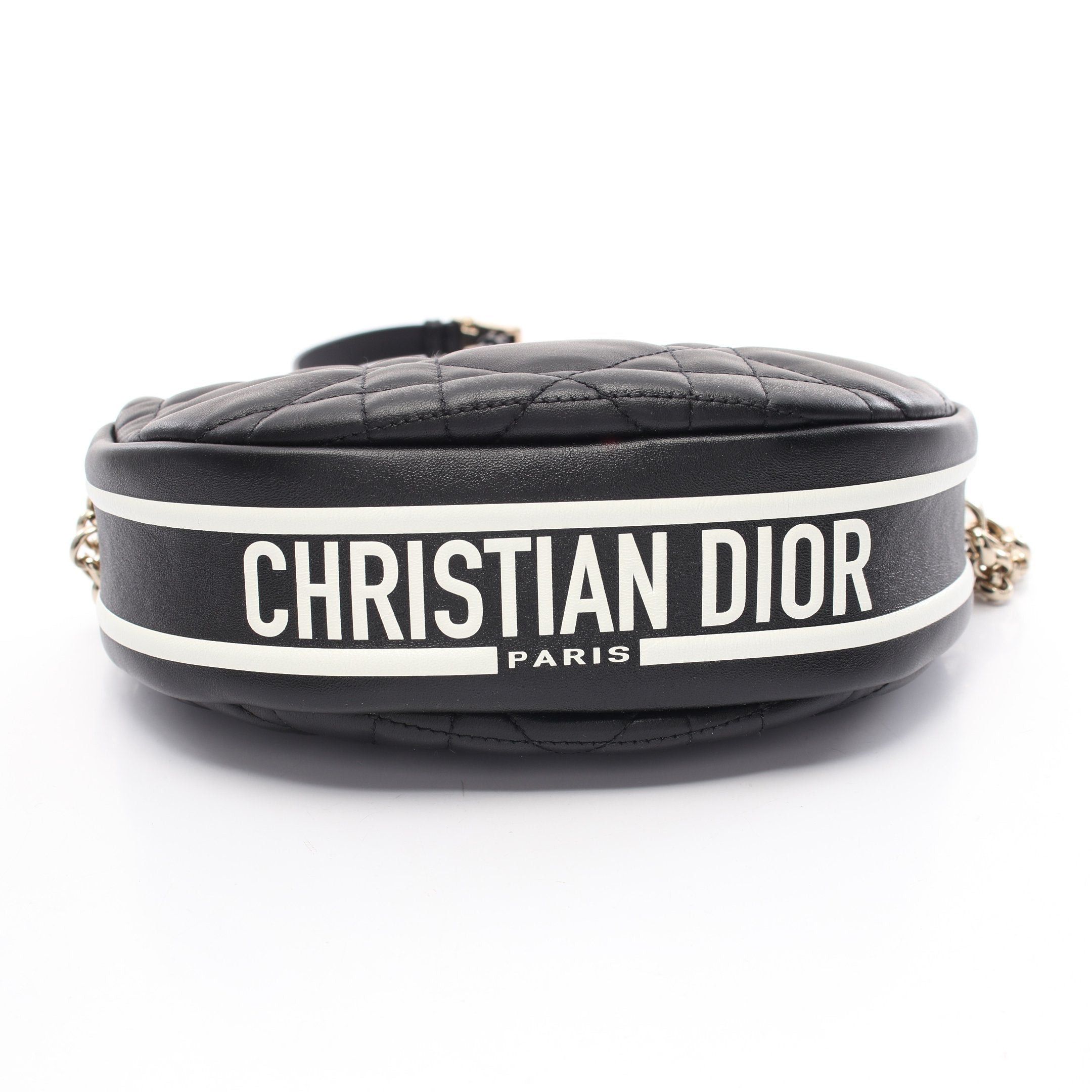 Dior Dior Vibe Small Hobo Canage Chain Shoulder Bag Leather Black White Size ONE SIZE - 12 Thumbnail