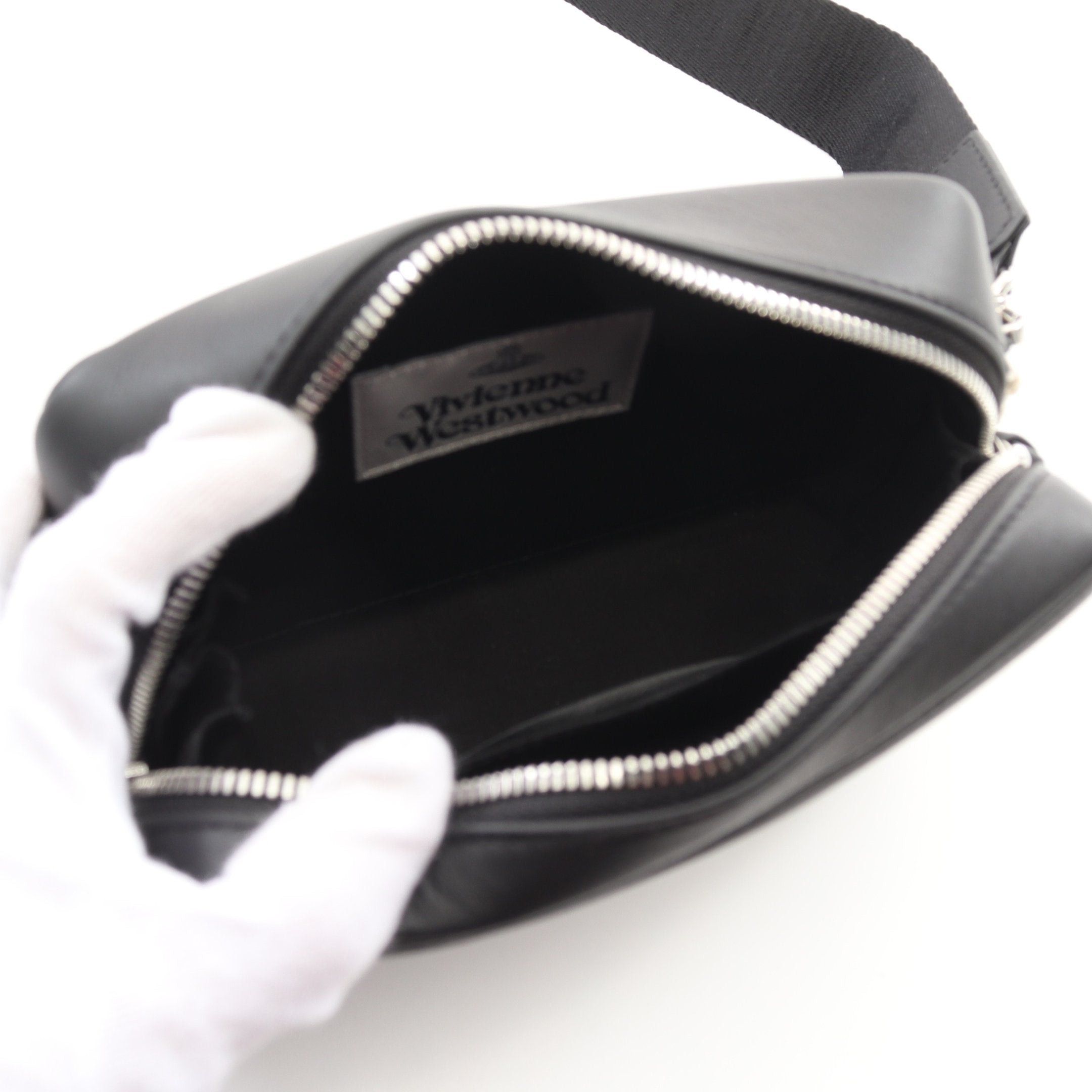 Vivienne Westwood Vivienne Westwood Melih Camera Bag Shoulder Leather Black Size ONE SIZE - 3 Thumbnail