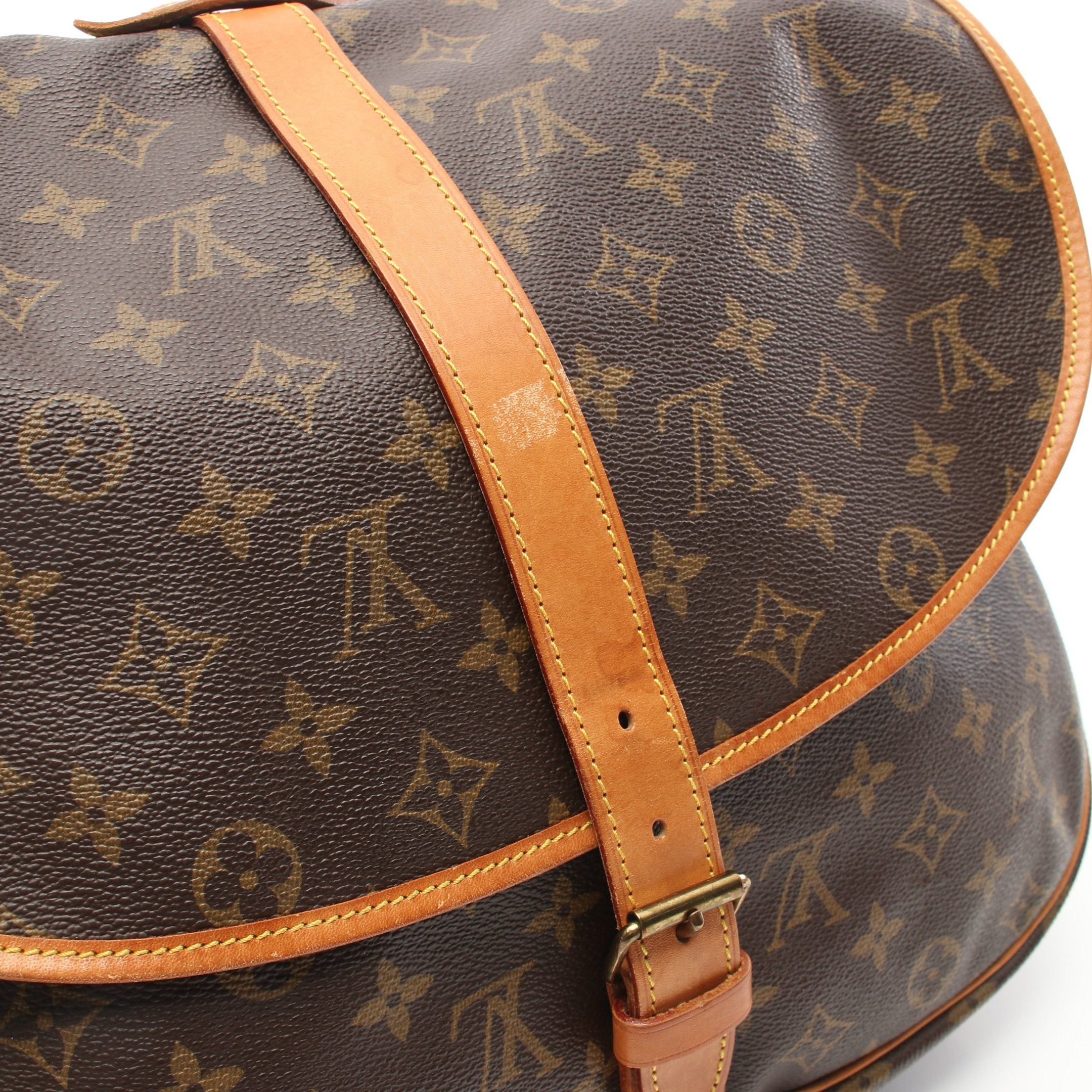 Louis Vuitton Louis Vuitton Saumur 35 Monogram Shoulder Bag Leather Brown Size ONE SIZE - 9 Thumbnail