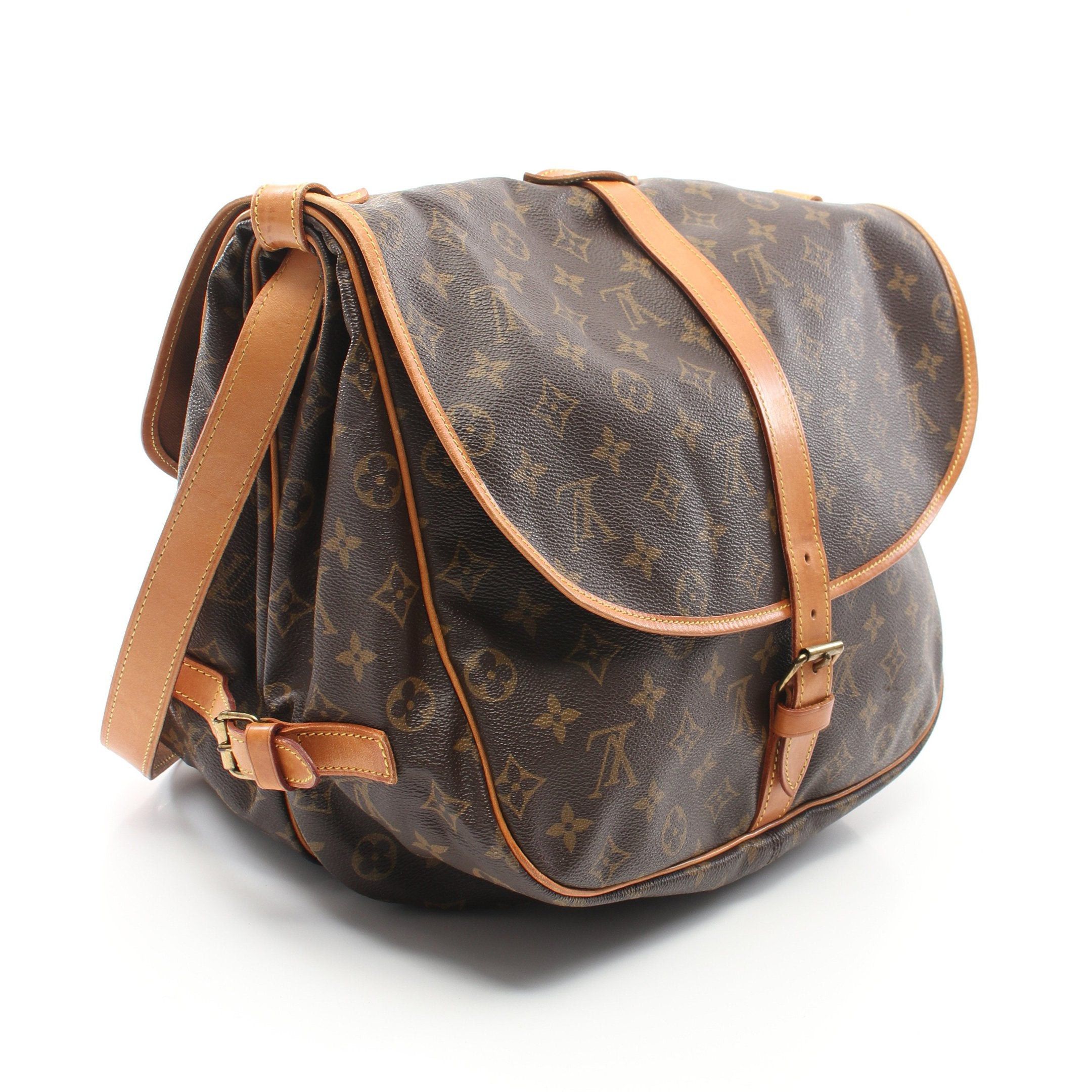 Louis Vuitton Louis Vuitton Saumur 35 Monogram Shoulder Bag Leather Brown Size ONE SIZE - 2 Thumbnail