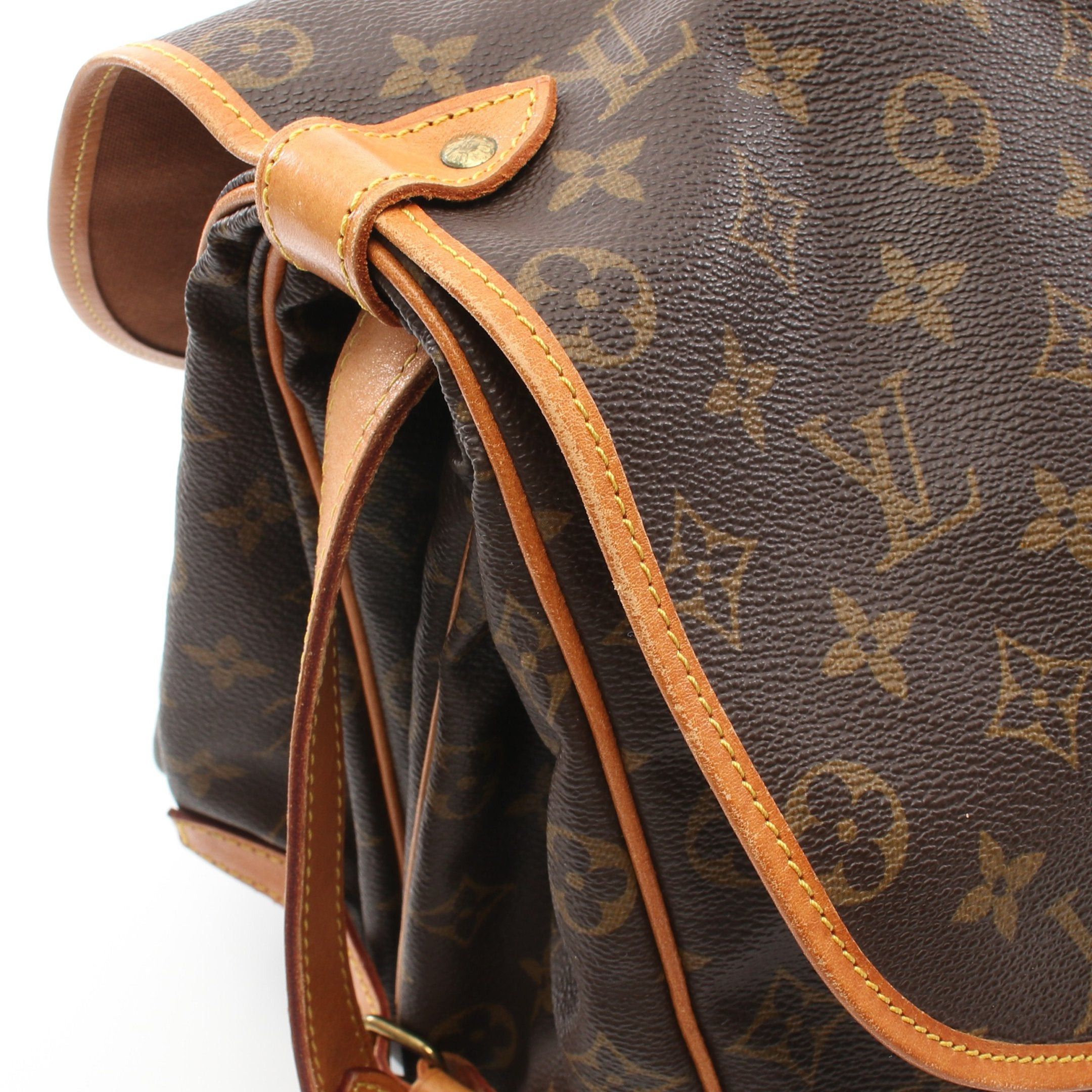 Louis Vuitton Louis Vuitton Saumur 35 Monogram Shoulder Bag Leather Brown Size ONE SIZE - 13 Thumbnail