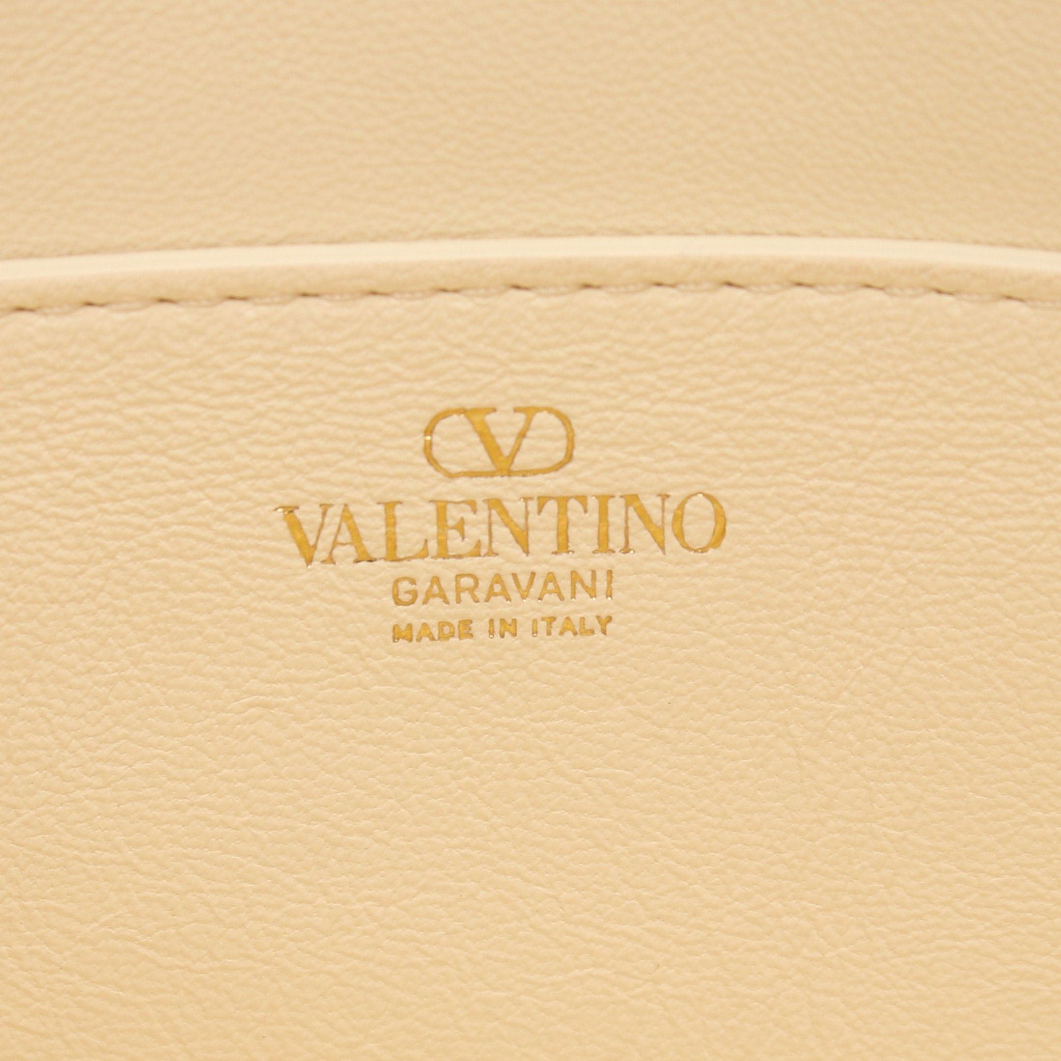 Valentino Valentino Rockstud Small Hobo Bag Handbag Leather Ivory Size ONE SIZE - 4 Thumbnail