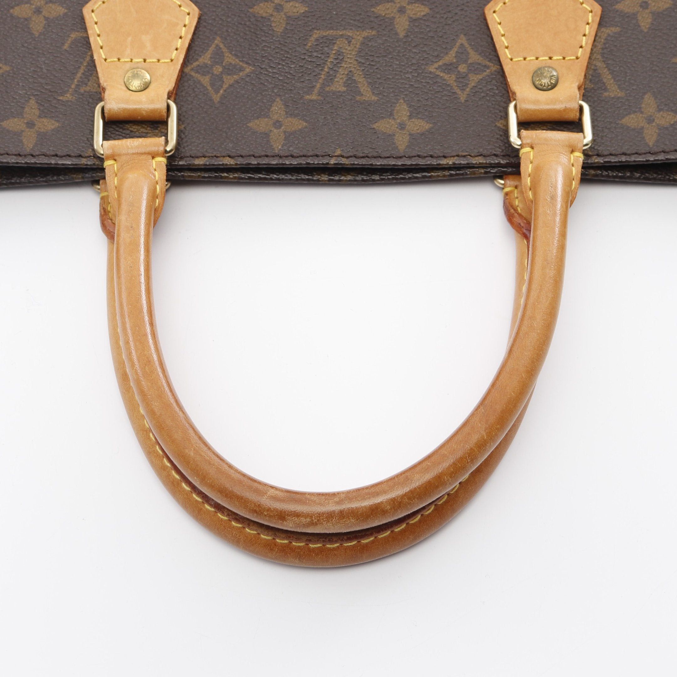 Louis Vuitton Louis Vuitton Sac Plat Monogram Handbag Tote Bag Leather Brown Size ONE SIZE - 7 Thumbnail