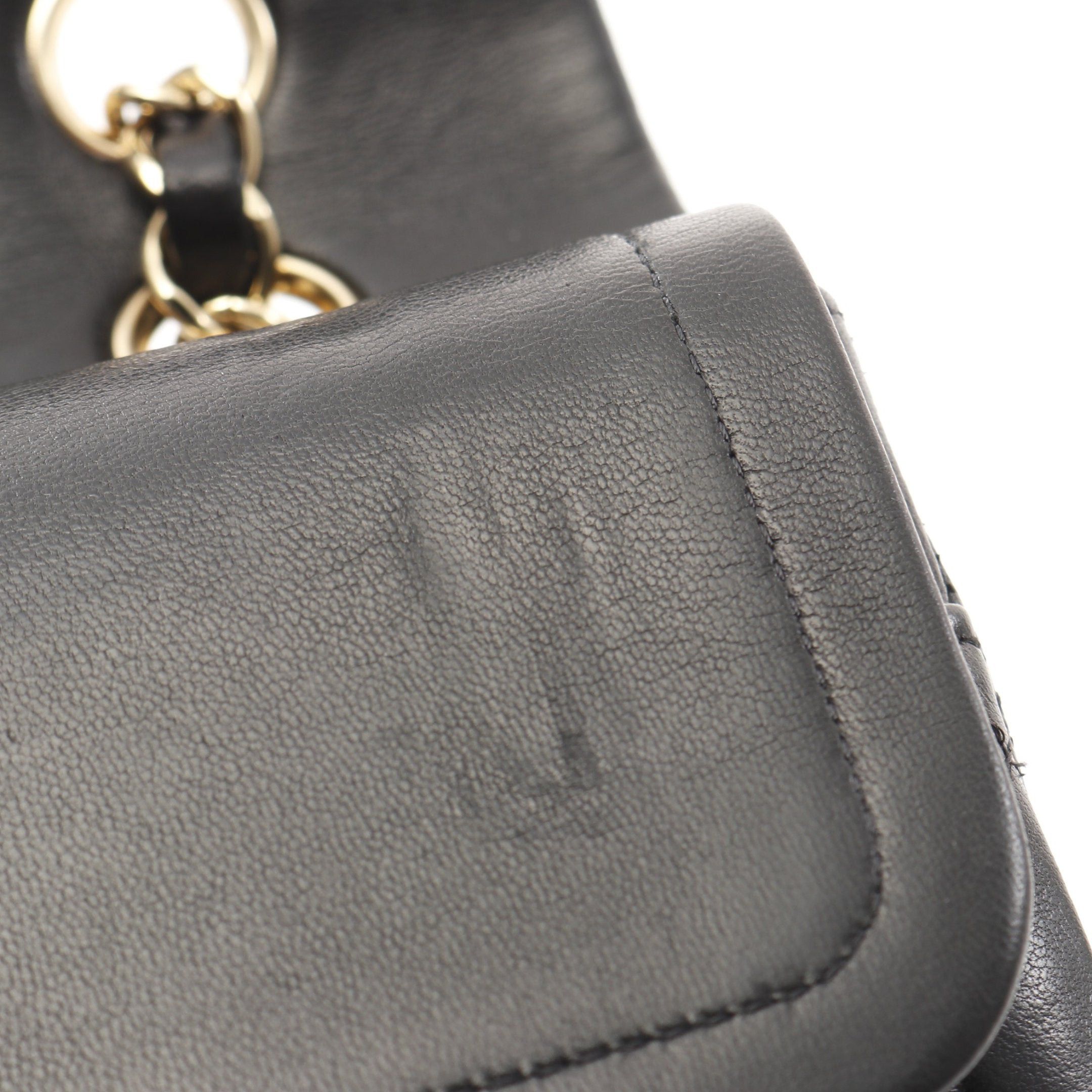 Chanel Chanel Matelasse Double Flap Chain Shoulder Bag Lambskin Black Gold Hardware Size ONE SIZE - 9 Thumbnail