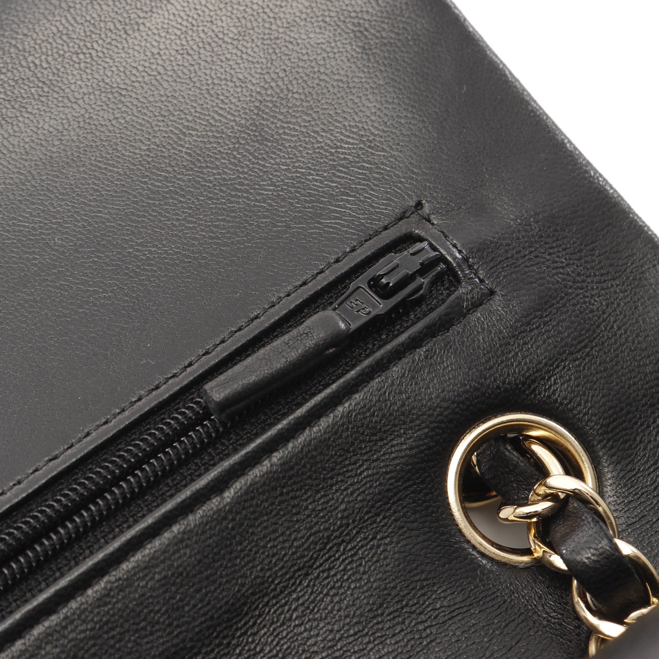 Chanel Chanel Matelasse Double Flap Chain Shoulder Bag Lambskin Black Gold Hardware Size ONE SIZE - 10 Thumbnail