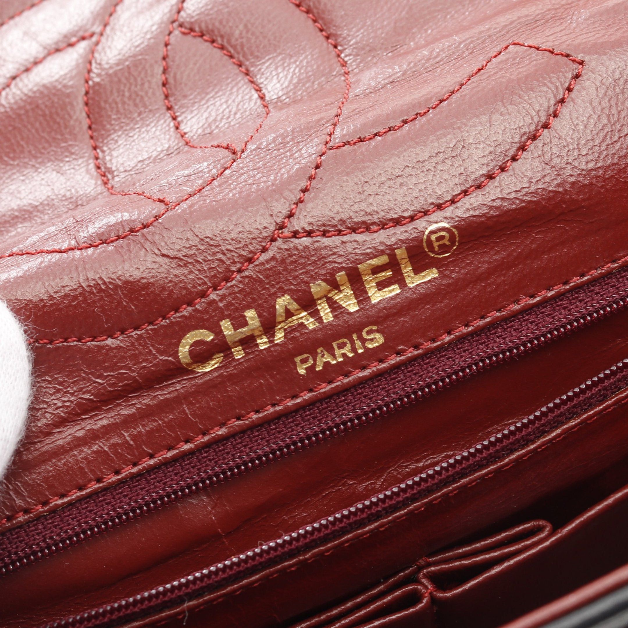 Chanel Chanel Matelasse Double Flap Chain Shoulder Bag Lambskin Black Combination Metal Fittings Paris Exclusive Size ONE SIZE - 4 Thumbnail