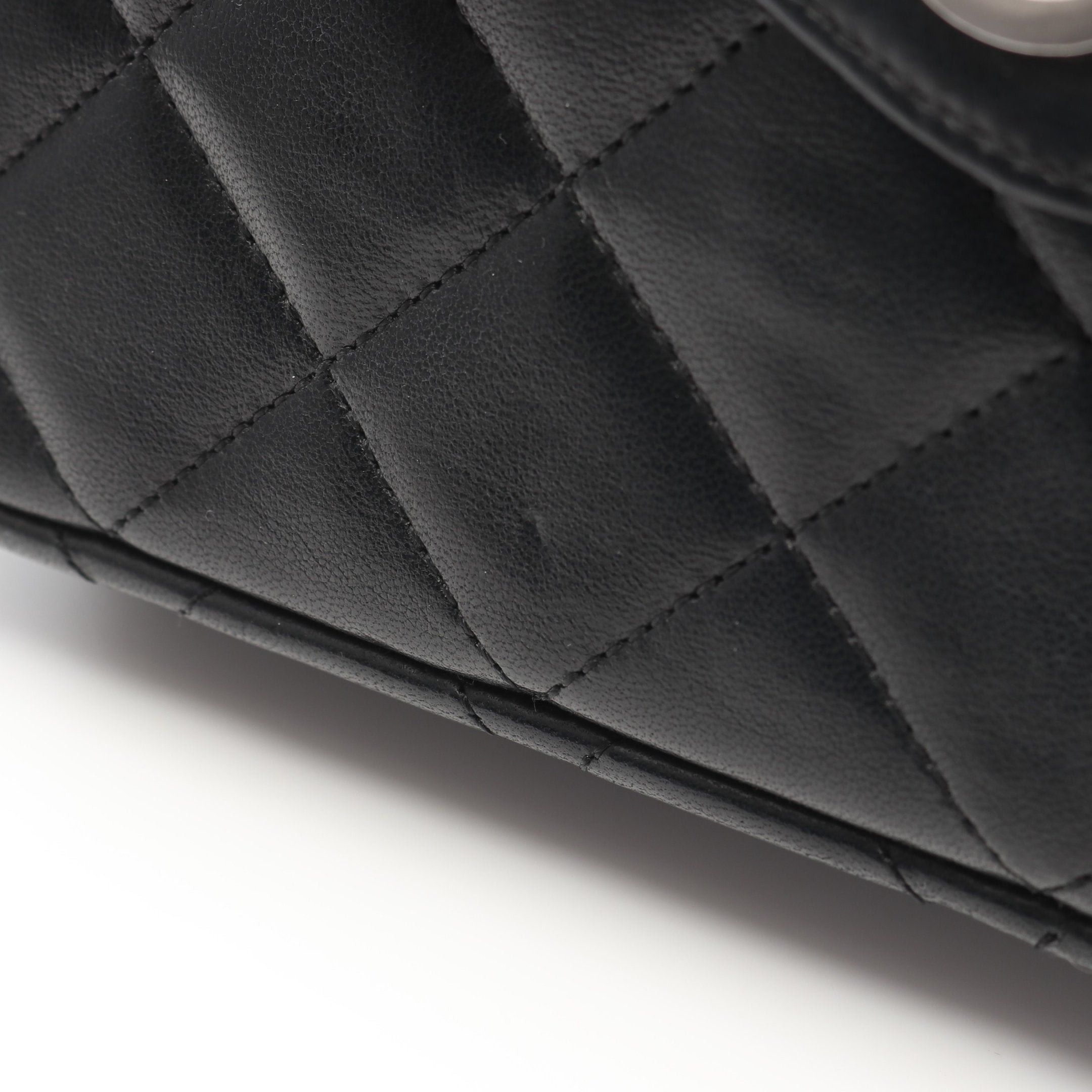 Chanel Chanel Matelasse Double Flap Chain Shoulder Bag Lambskin Black Combination Metal Fittings Paris Exclusive Size ONE SIZE - 12 Thumbnail