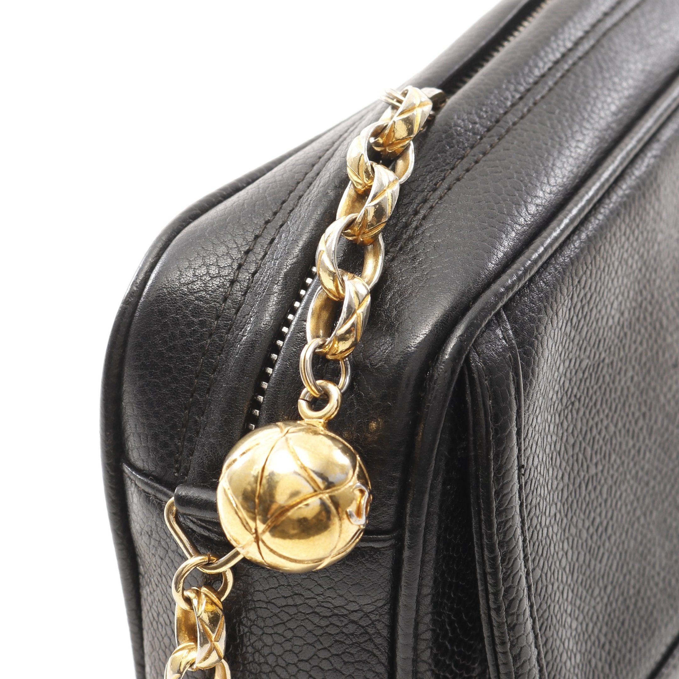 Chanel Chanel Coco Mark Chain Shoulder Bag Caviar Skin Black Gold Hardware Size ONE SIZE - 9 Thumbnail