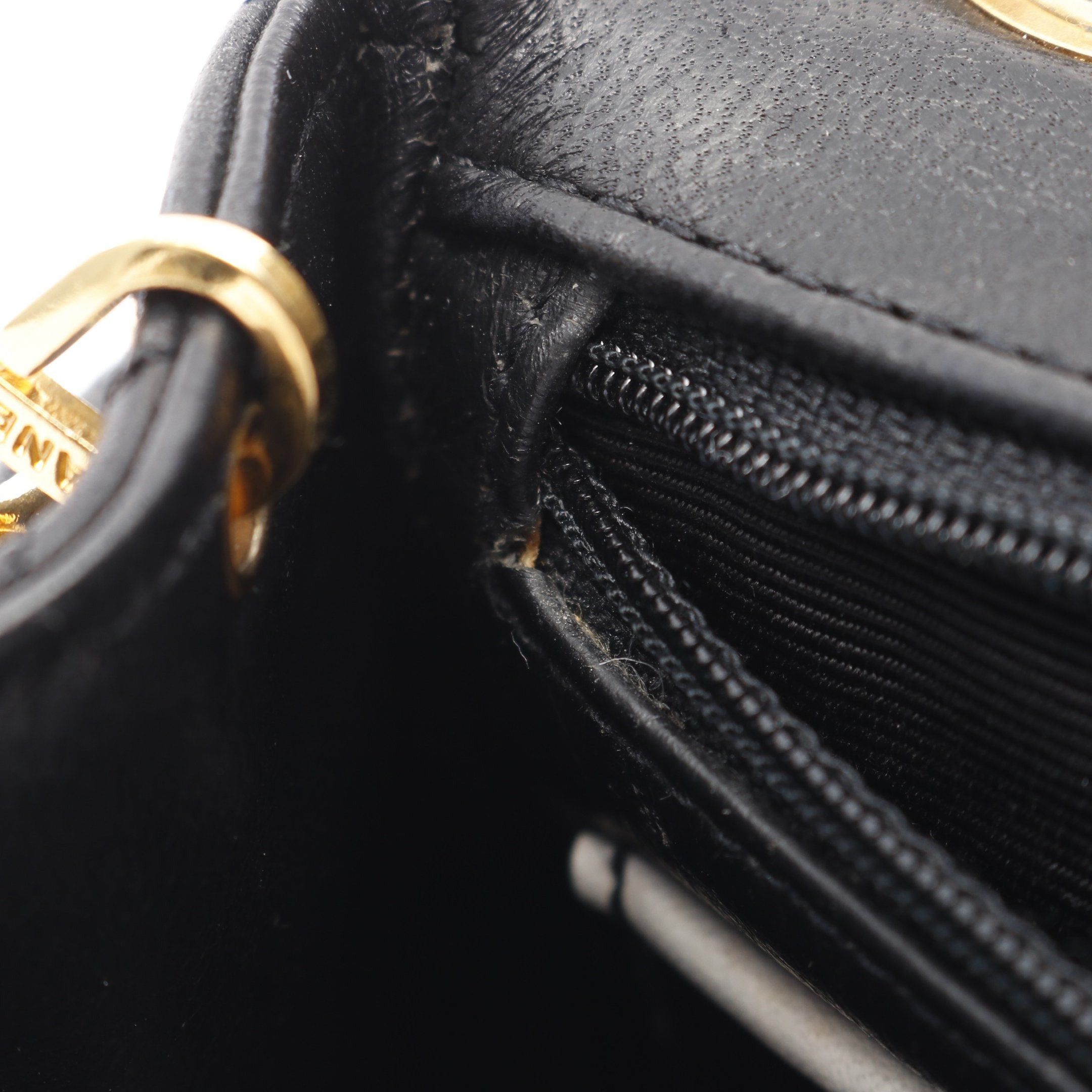 Chanel Chanel Mini Matelasse Chain Shoulder Bag Lambskin Black White Gold Hardware Bicolor Size ONE SIZE - 9 Thumbnail