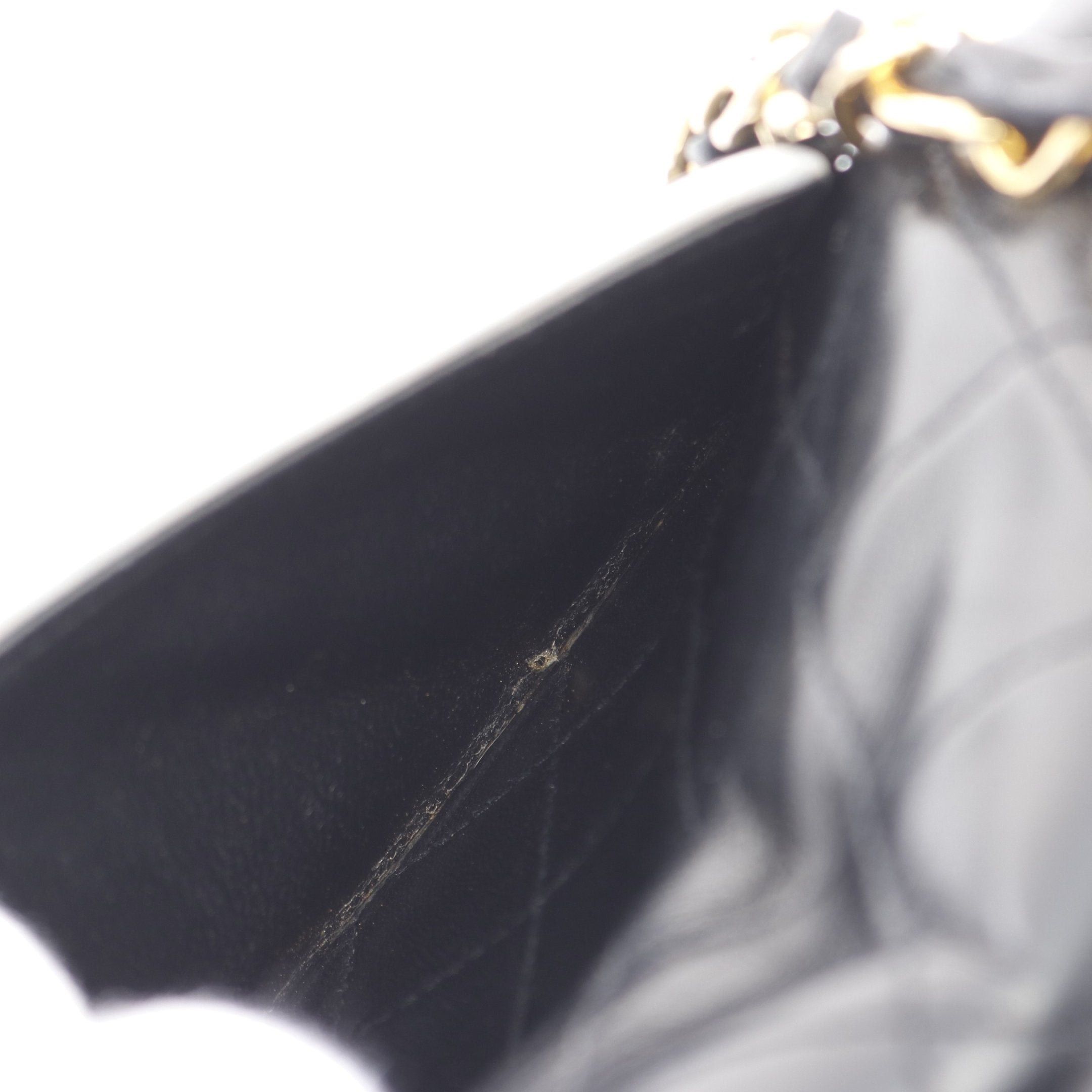 Chanel Chanel Mini Matelasse Chain Shoulder Bag Lambskin Black White Gold Hardware Bicolor Size ONE SIZE - 12 Thumbnail