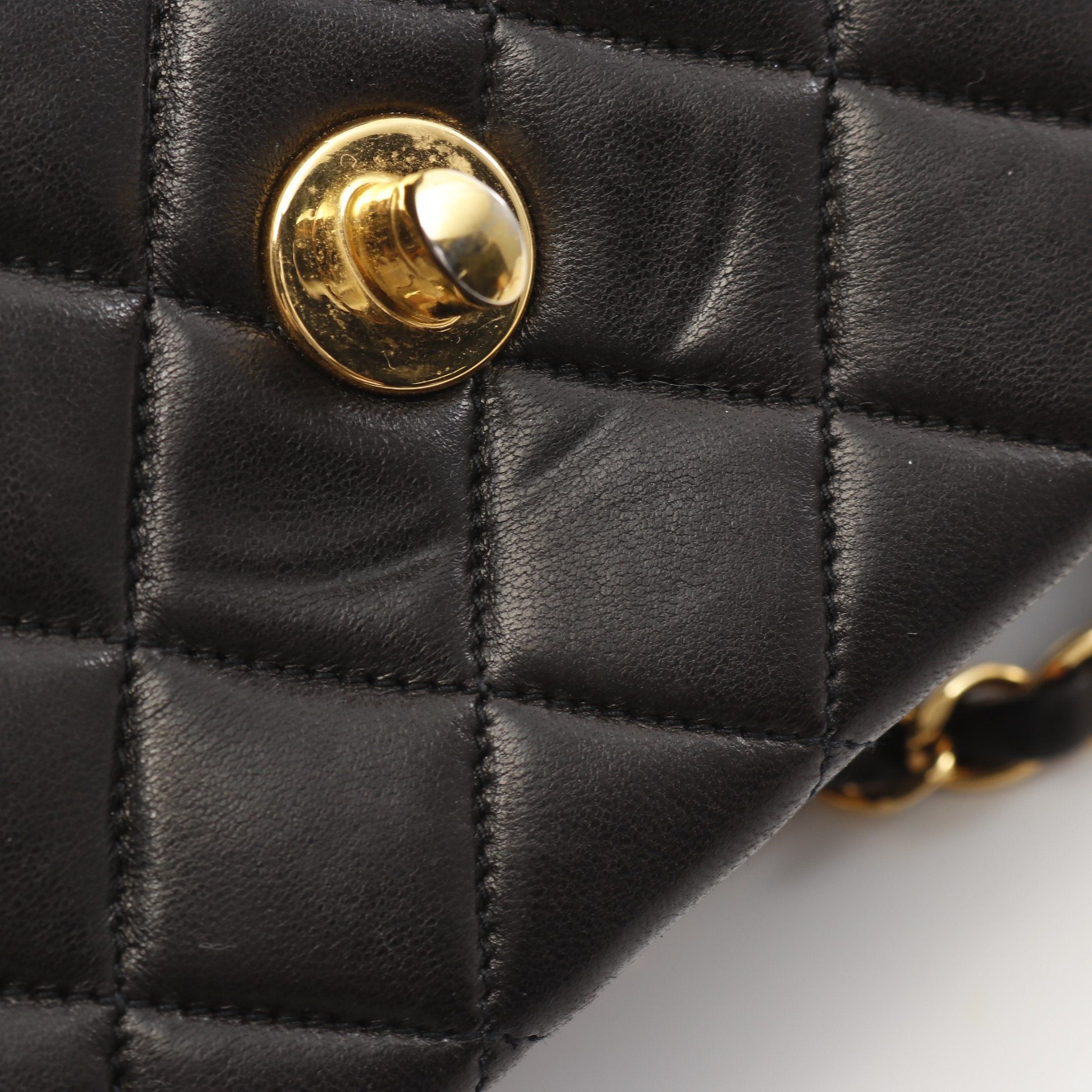 Chanel Chanel Matelasse Double Flap Chain Shoulder Bag Lambskin Black Combination Metal Fittings Paris Exclusive Size ONE SIZE - 13 Thumbnail