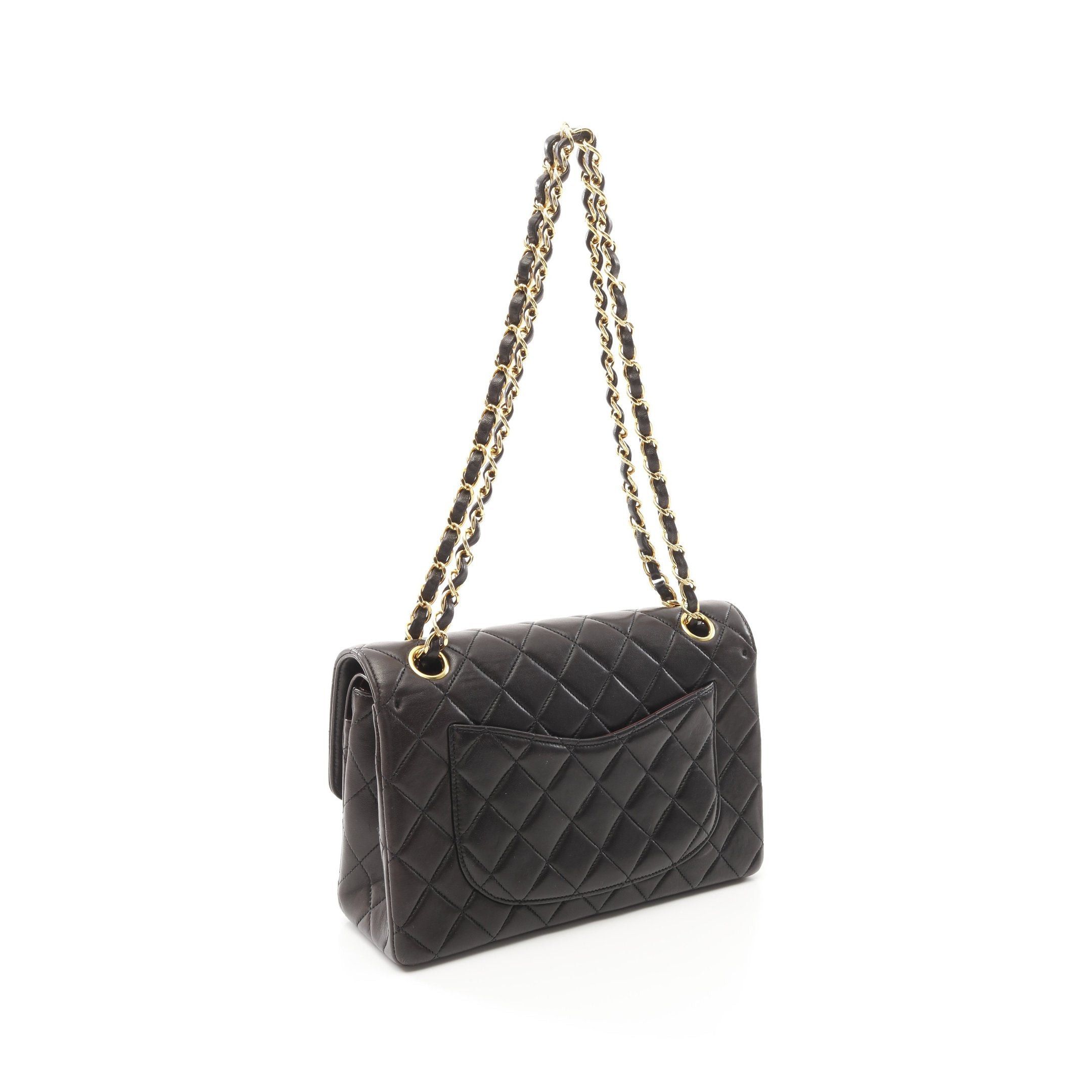 Chanel Chanel Matelasse Double Flap Chain Shoulder Bag Lambskin Black Combination Metal Fittings Paris Exclusive Size ONE SIZE - 2 Thumbnail