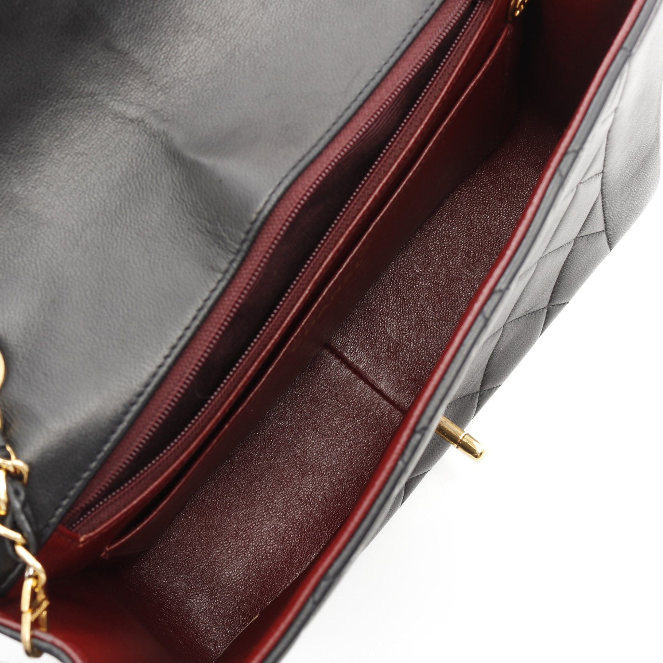 Chanel Chanel Matelasse Diana Flap Chain Shoulder Bag Lambskin Black Gold Hardware Size ONE SIZE - 3 Thumbnail