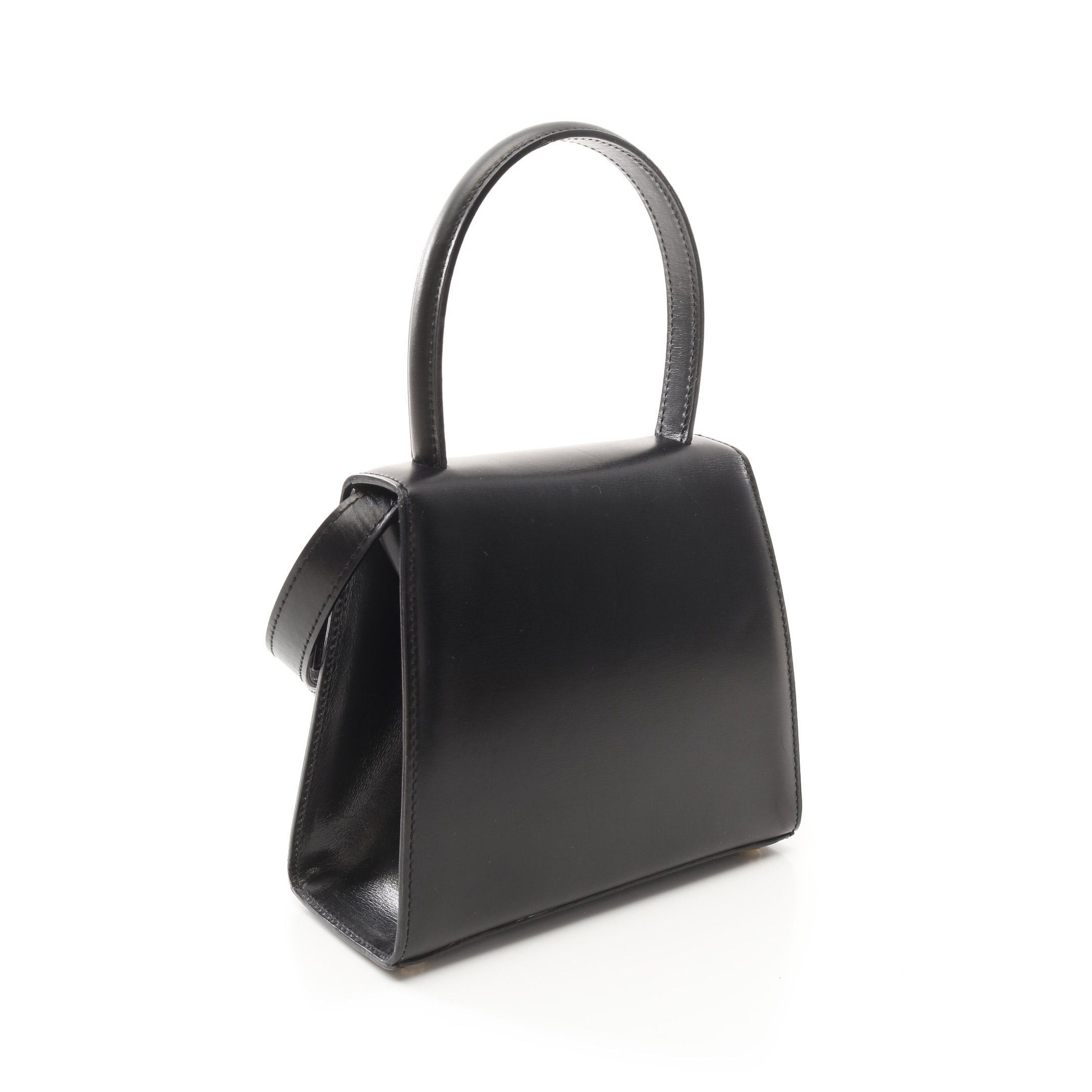 Celine Celine Top Handle Handbag Leather Black Size ONE SIZE - 2 Thumbnail