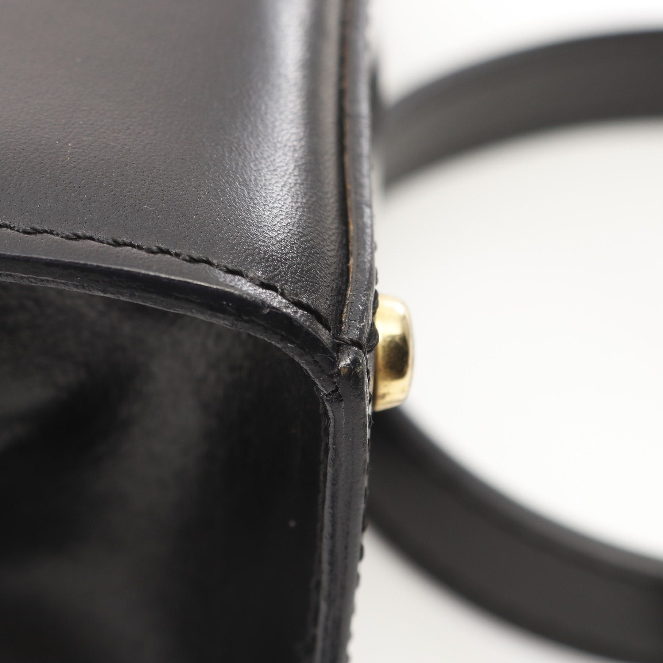 Celine Celine Top Handle Handbag Leather Black Size ONE SIZE - 5 Thumbnail